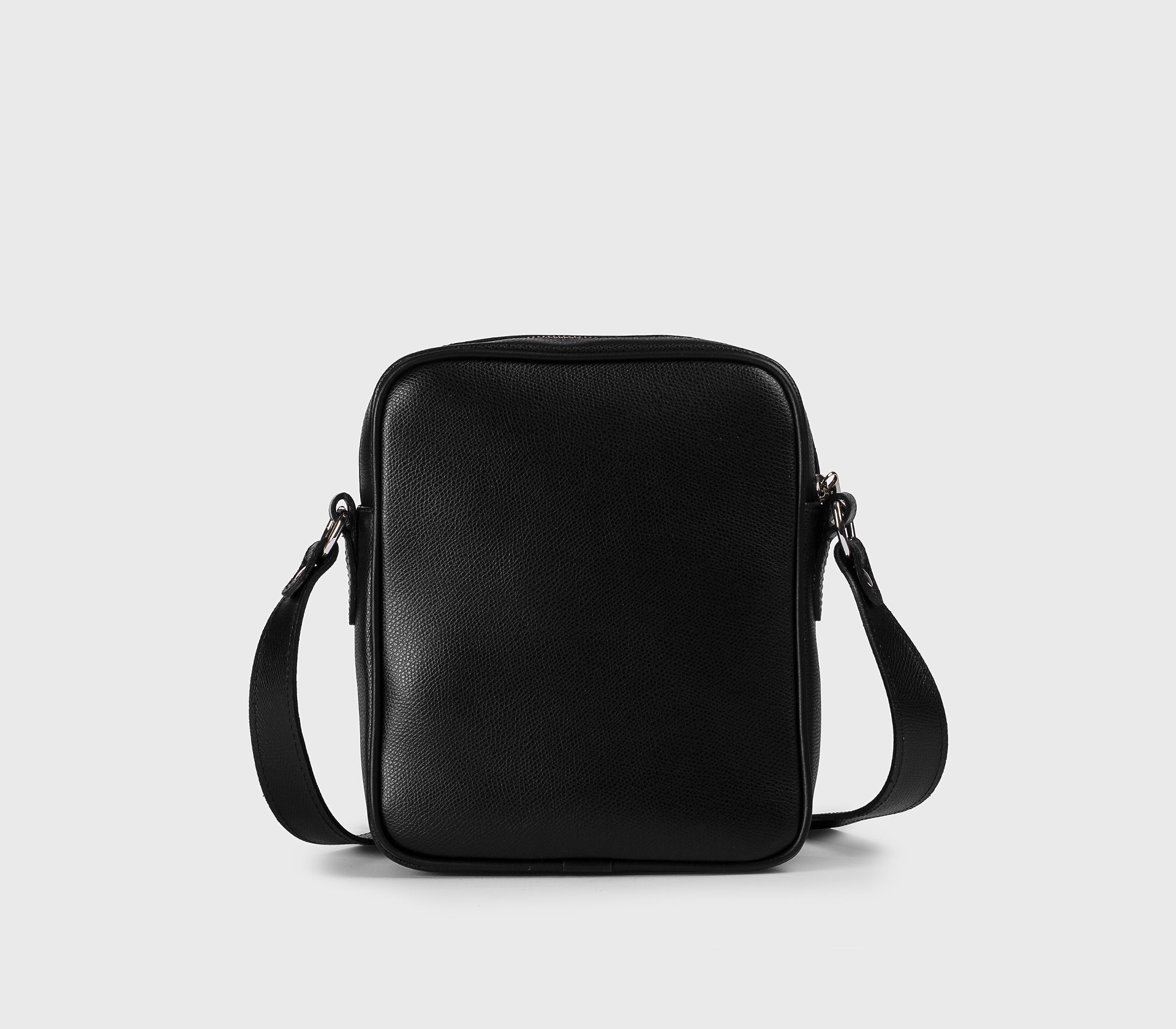 Borsa a tracolla in pelle palmellata nera - Image 4