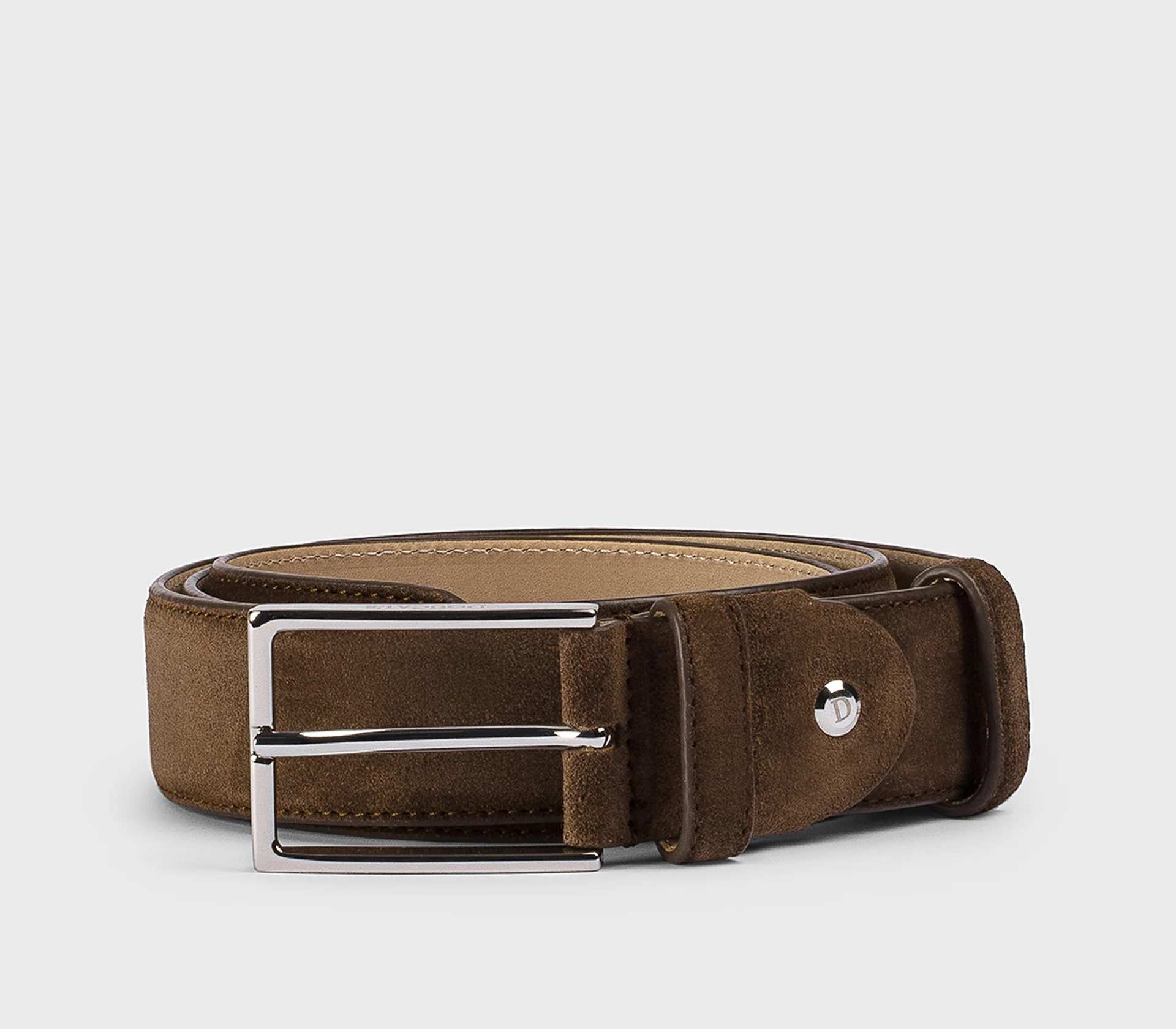 Cintura regolabile in suede havana