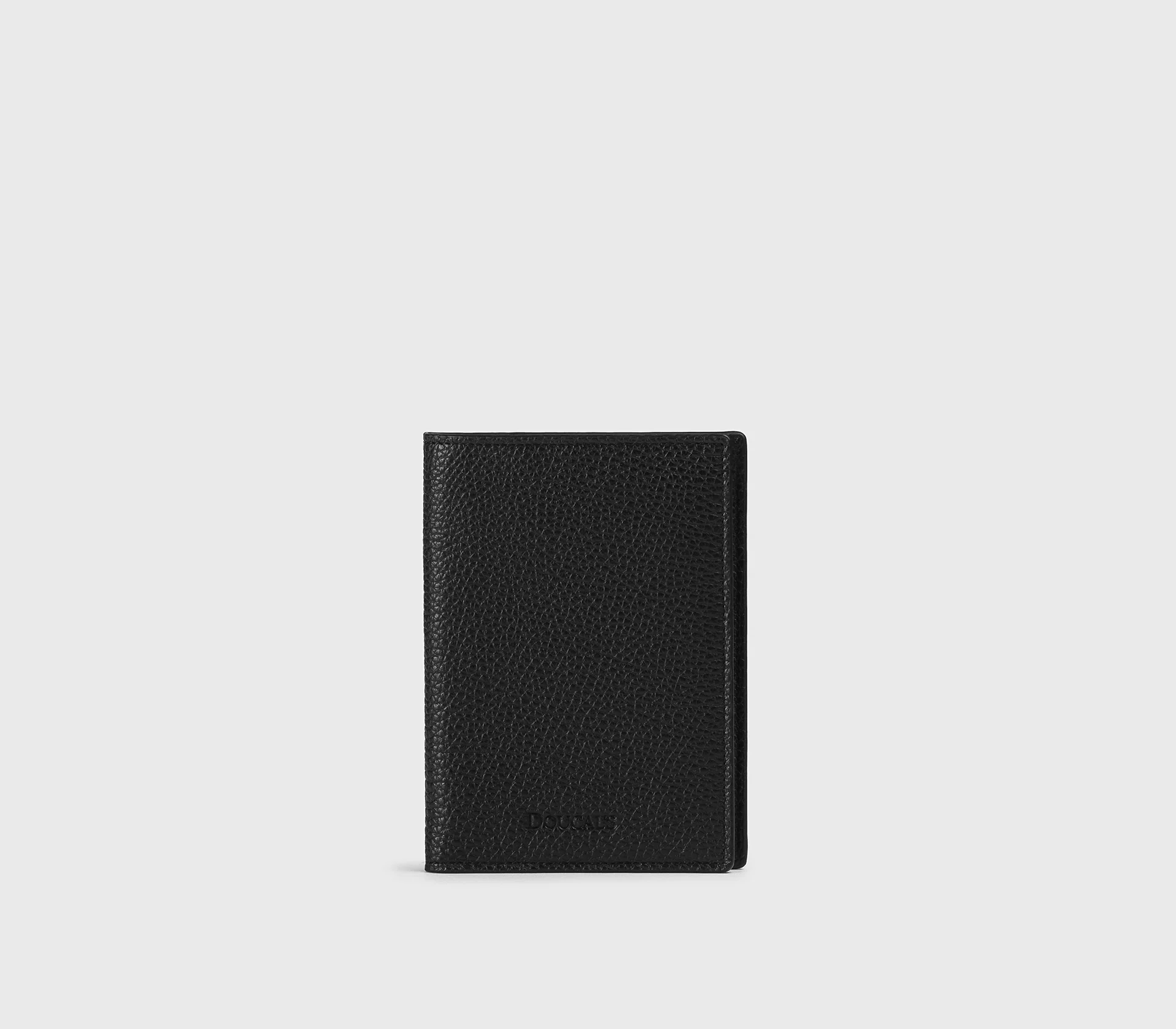 Porta passaporto in pelle bottalata nero