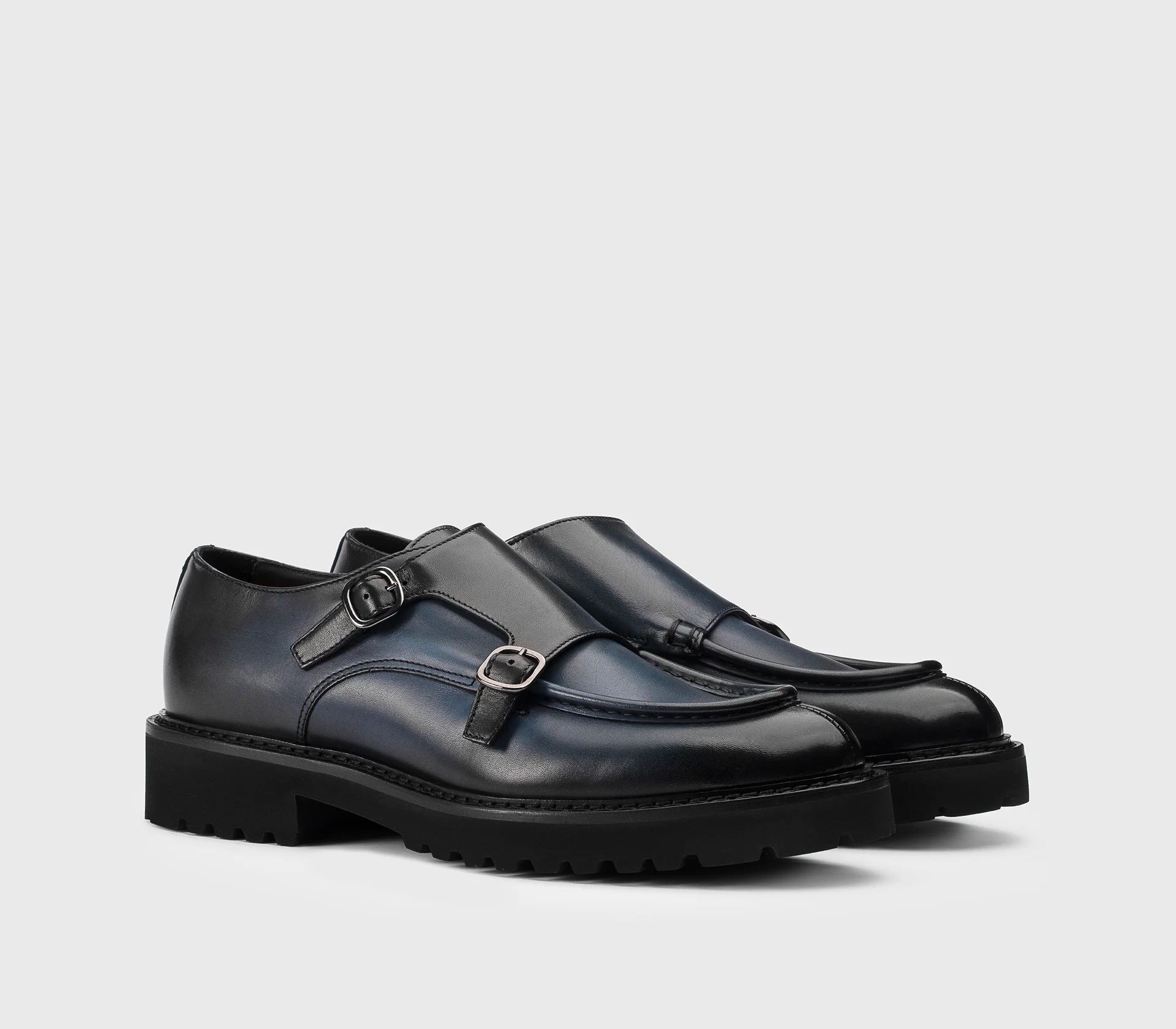 DU2738PHILUF159NB28 - Doppia fibbia in pelle blu - Image 3