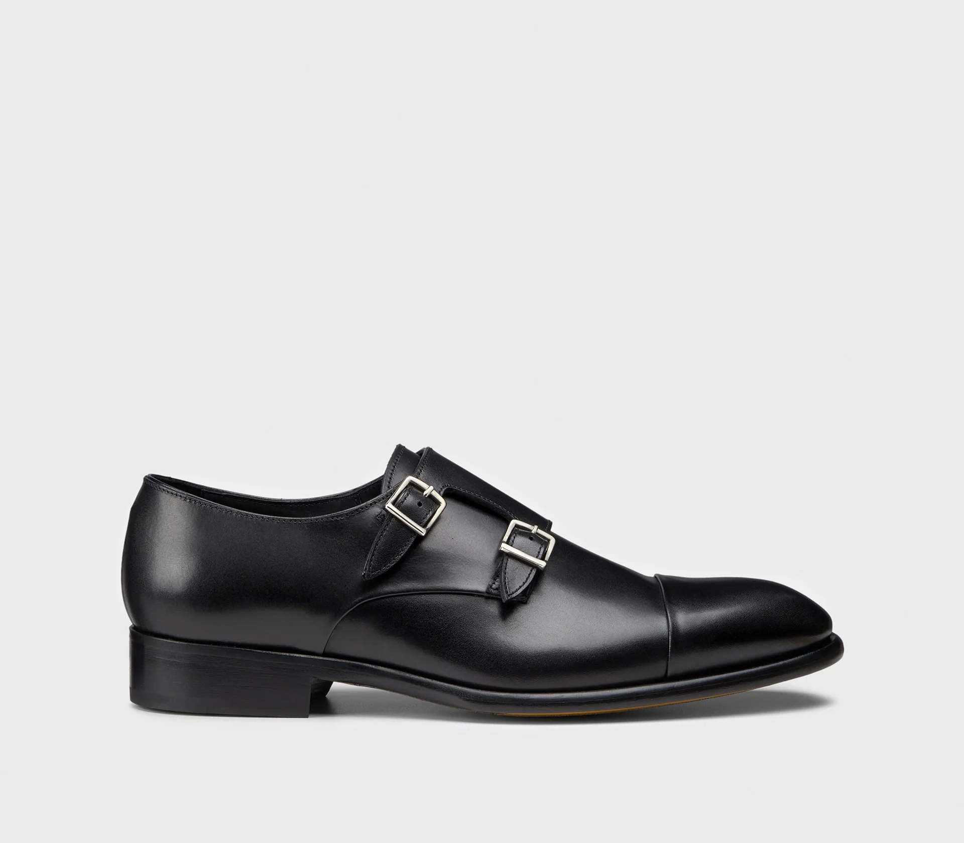 DU2743BERNUF159NN00 - Doppia fibbia in pelle nera