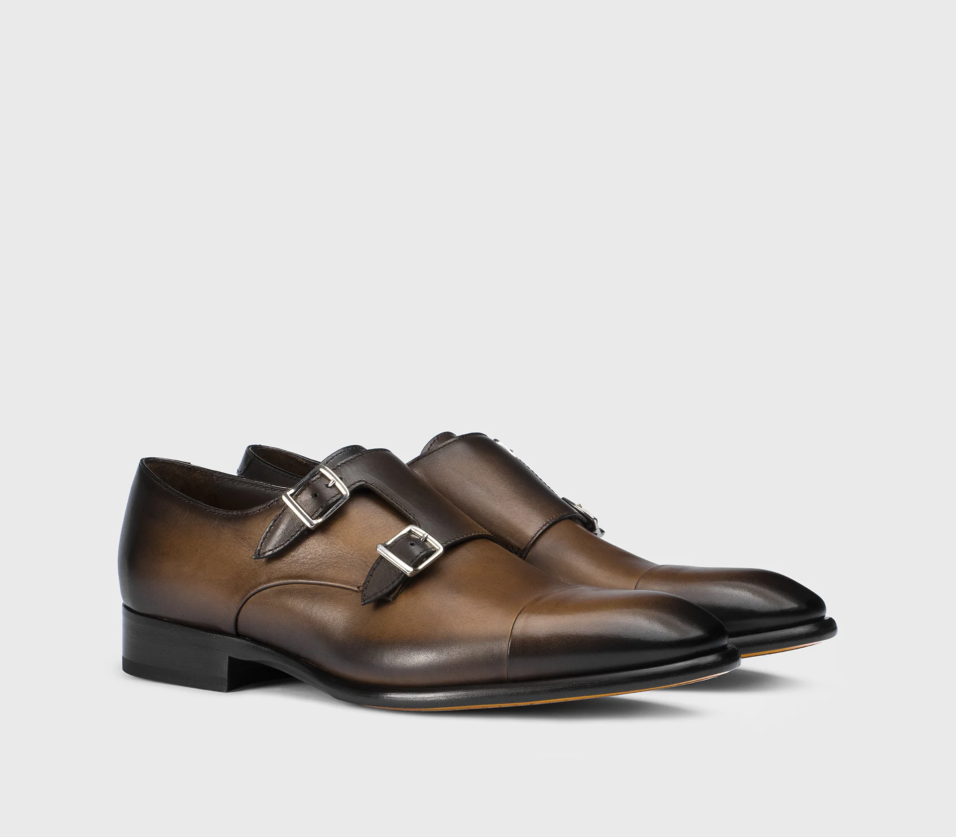 DU2743BERNUF159TM45 - Doppia fibbia in pelle marrone "wood" - Image 3