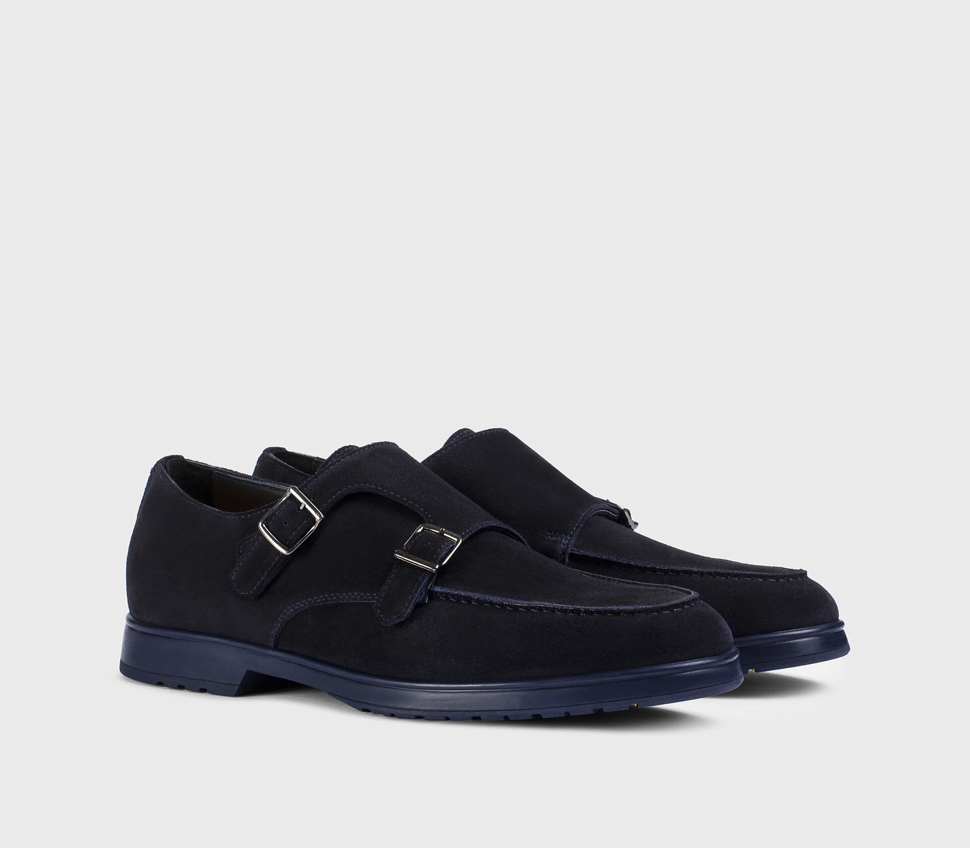 DU3472JEREUF009BB00 - Doppia fibbia in suede blu - Image 3