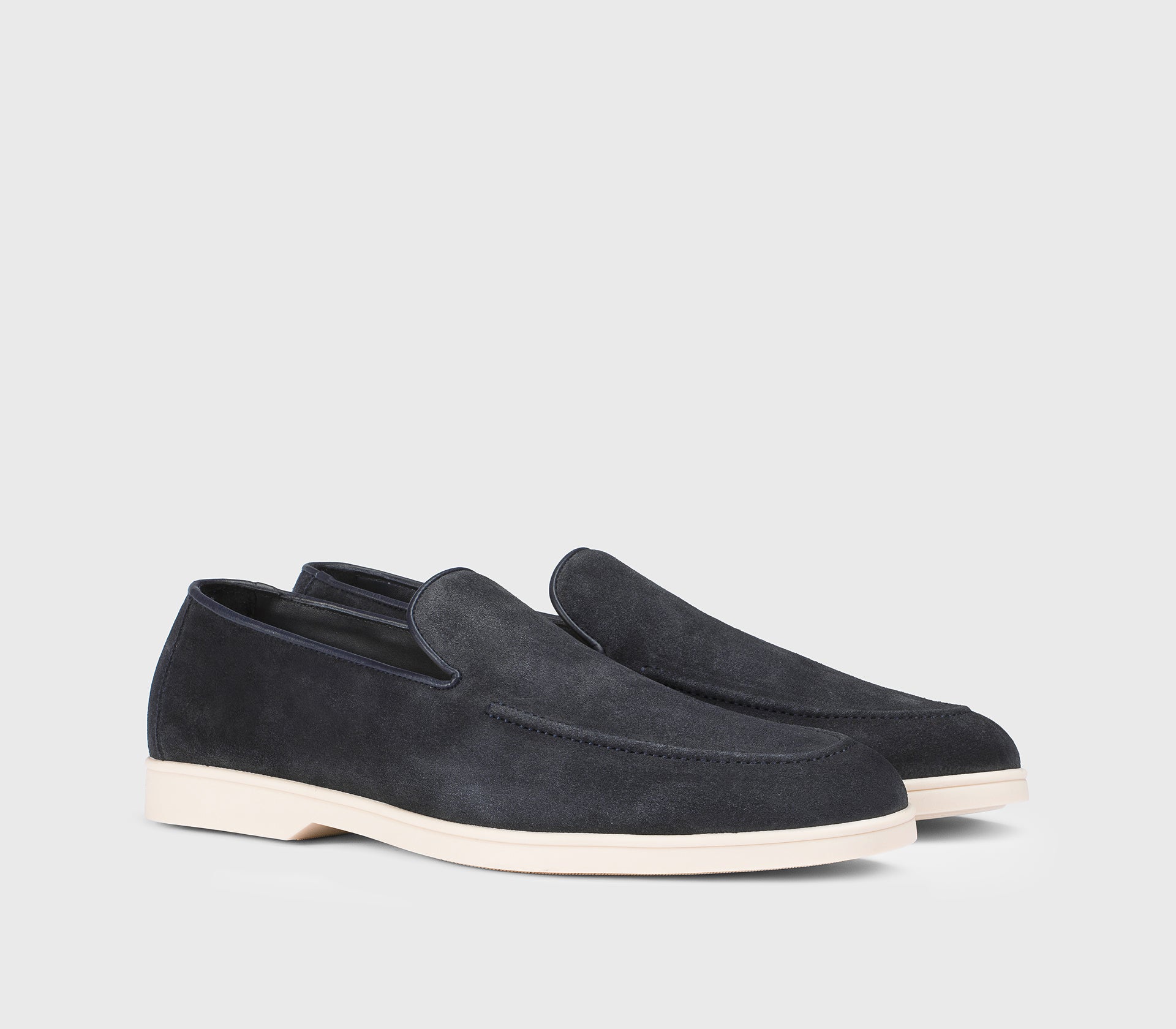 DU3413NWMAUY009GB15 - Mocassino in suede blu "notte" - Image 3