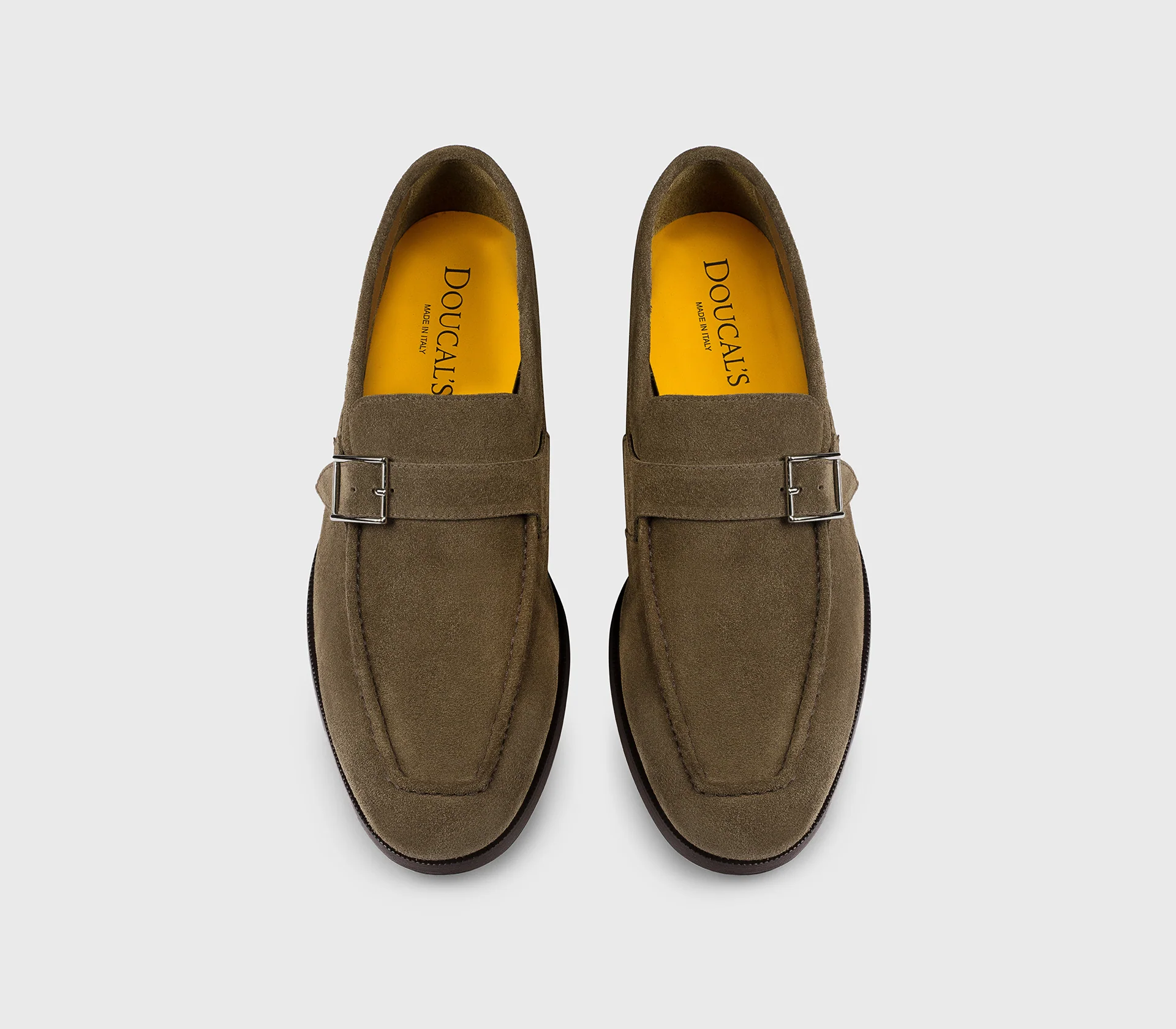 DU3524NORWUZ009MM08 - Mocassino mono fibbia in suede cacao - Image 2