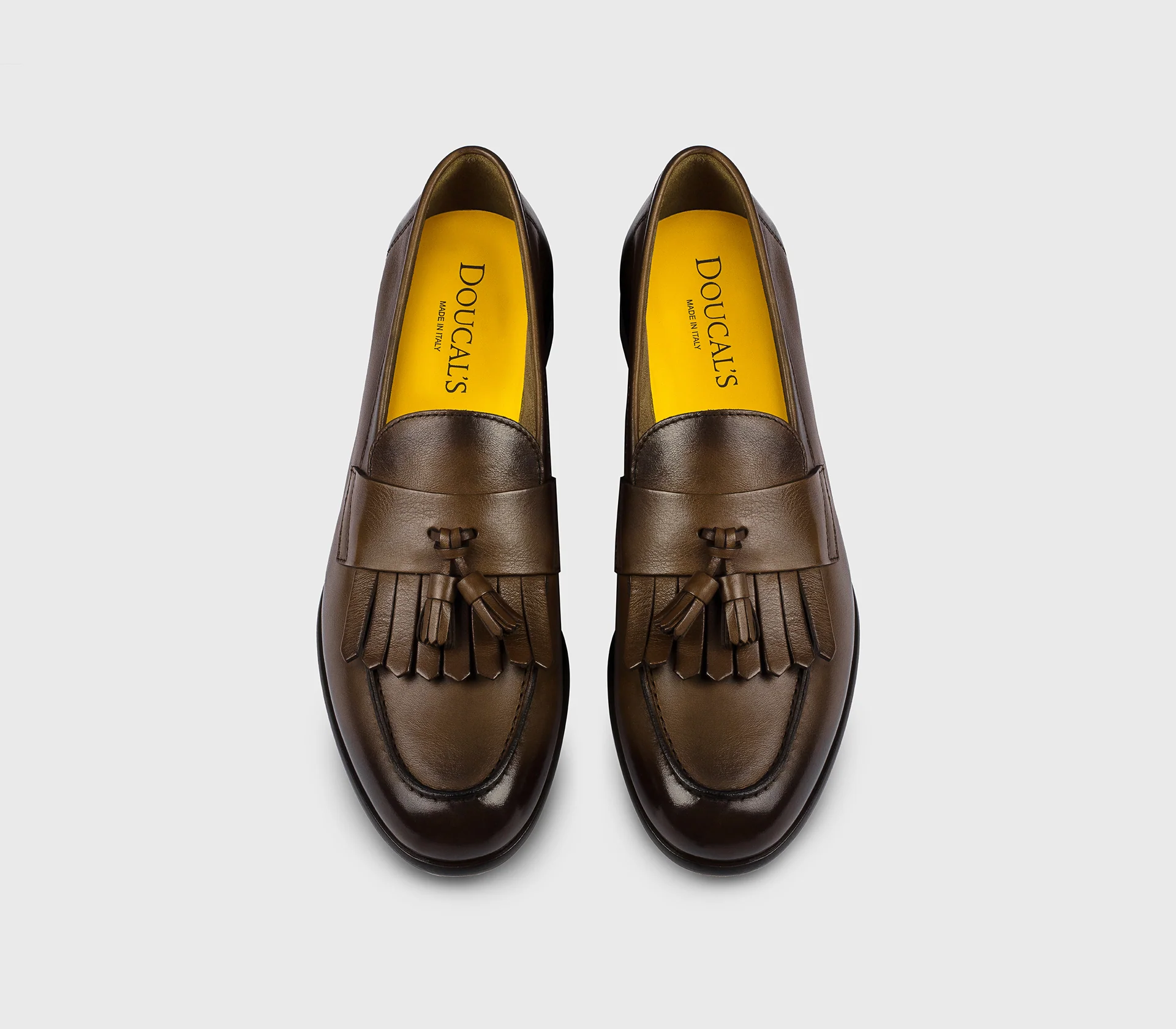 DU3399STRAUY188MM04 - Mocassino con nappine e frangia in pelle marrone - Image 2