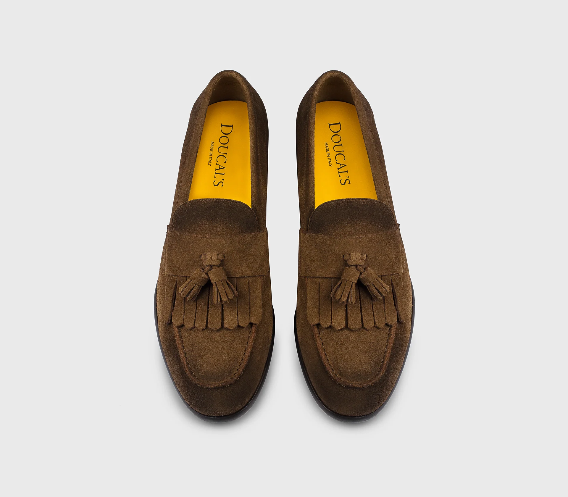 DU3399STRAUY260TM01 - Mocassino con nappine e frangia in suede marrone "snuff" - Image 2