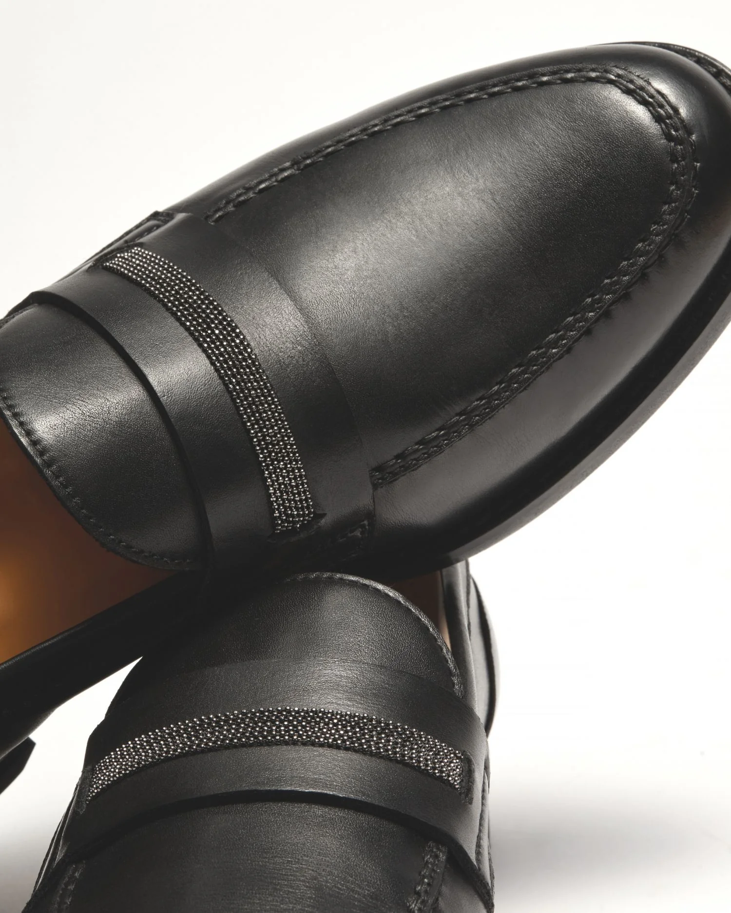 DD8856ALAIUF214NN00 - Mocassino con micro borchie in pelle nero - Image 5