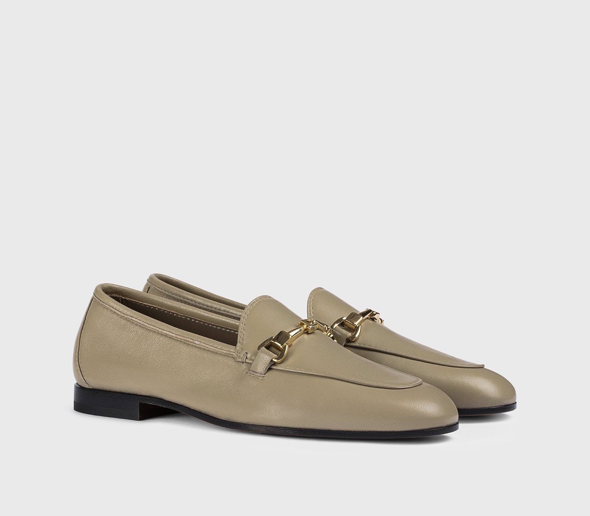 DD8878MEGNUZ279NV39 - Mocassino con morsetto in pelle verde "leave" - Image 3