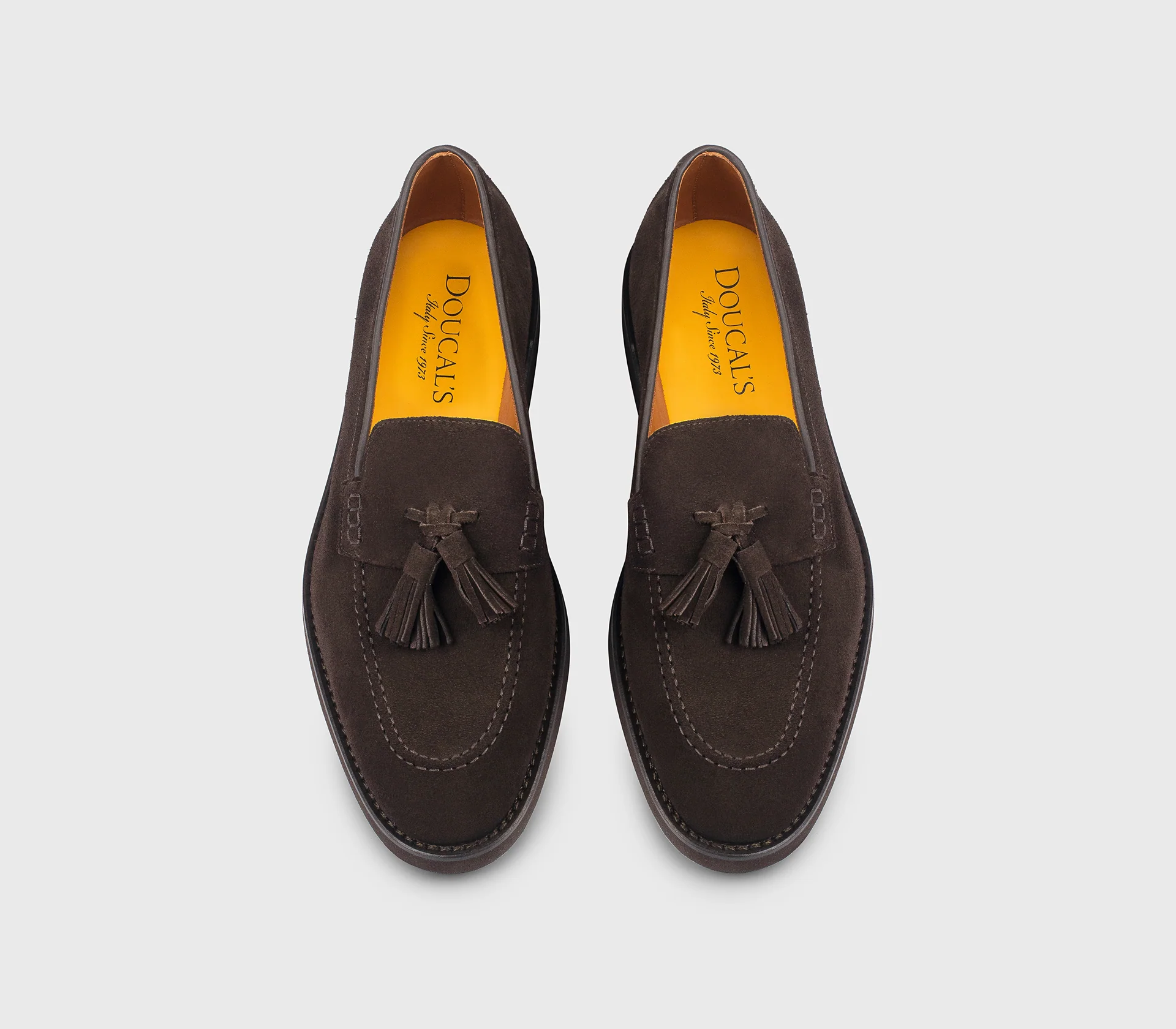 DU3420SALOUF009TM23 - Mocassino con nappine in suede marrone "terre" - Image 2