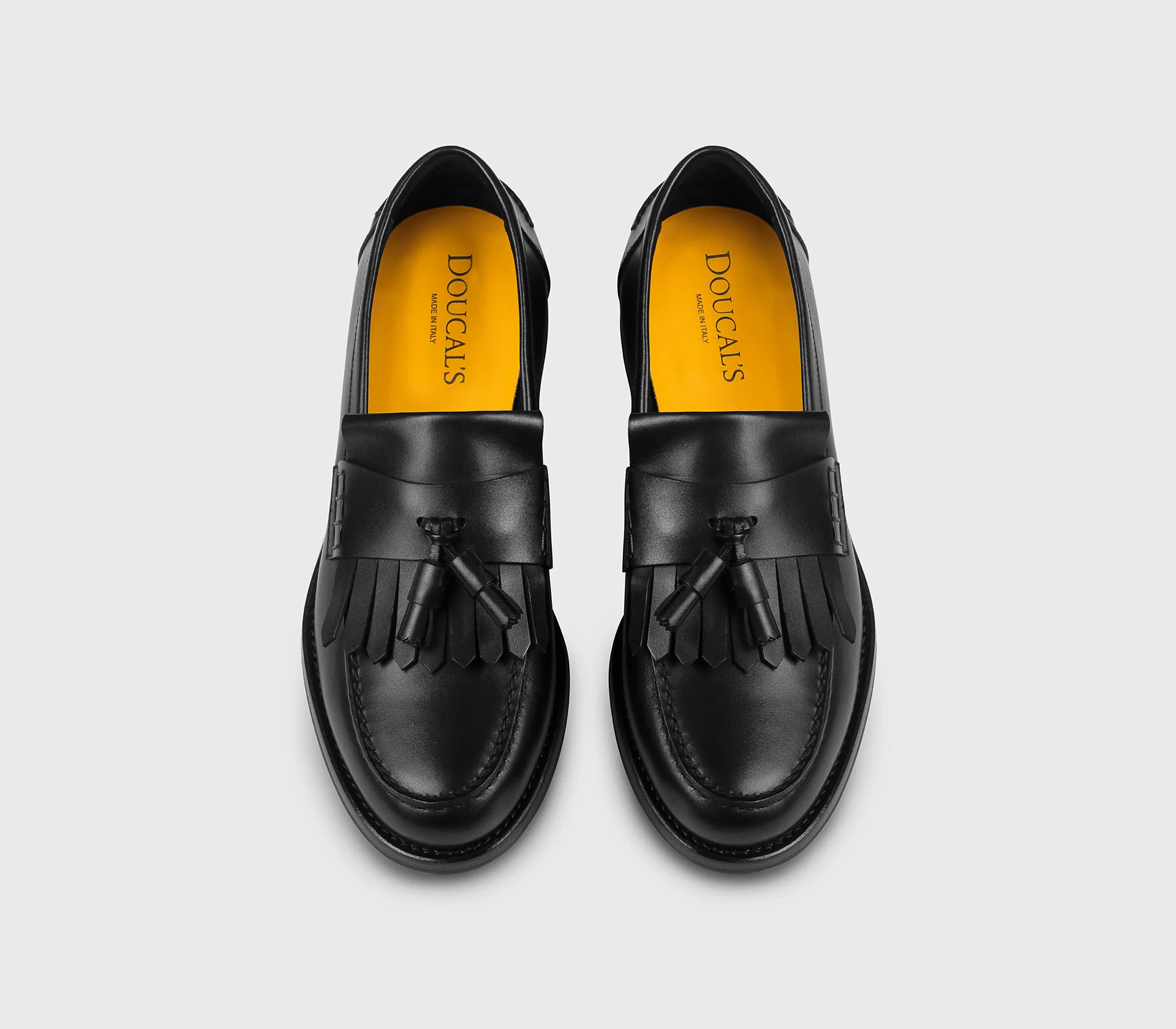 DU3498BRANUF159NN00 - Mocassino con nappine e frangia in pelle nero - Image 2