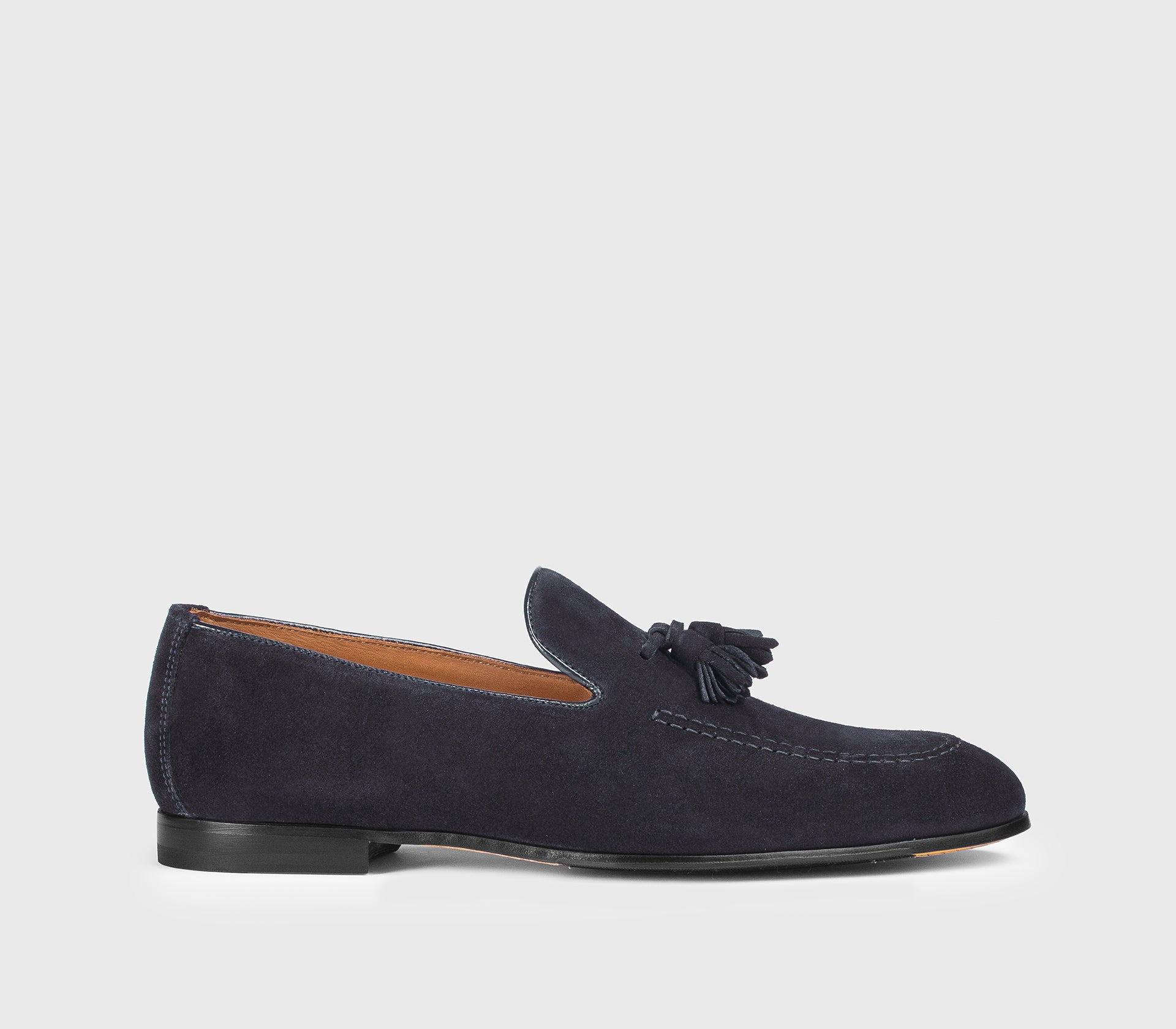 DU1080PANNUF009NB00 - Mocassino con nappine in suede blu