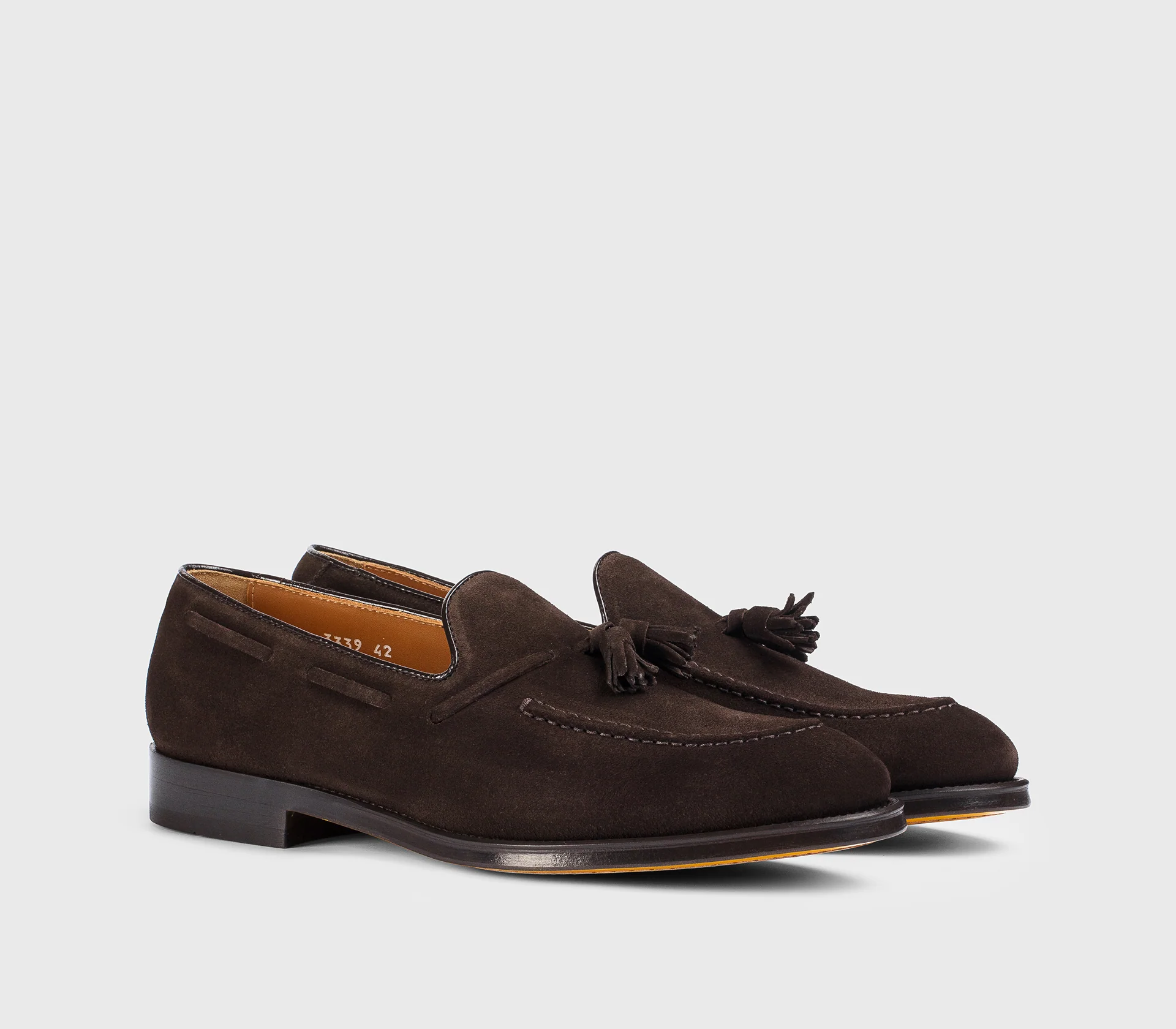 DU3339ORVNUF009TM23 - Mocassino con nappine in suede marrone "terre" - Image 3