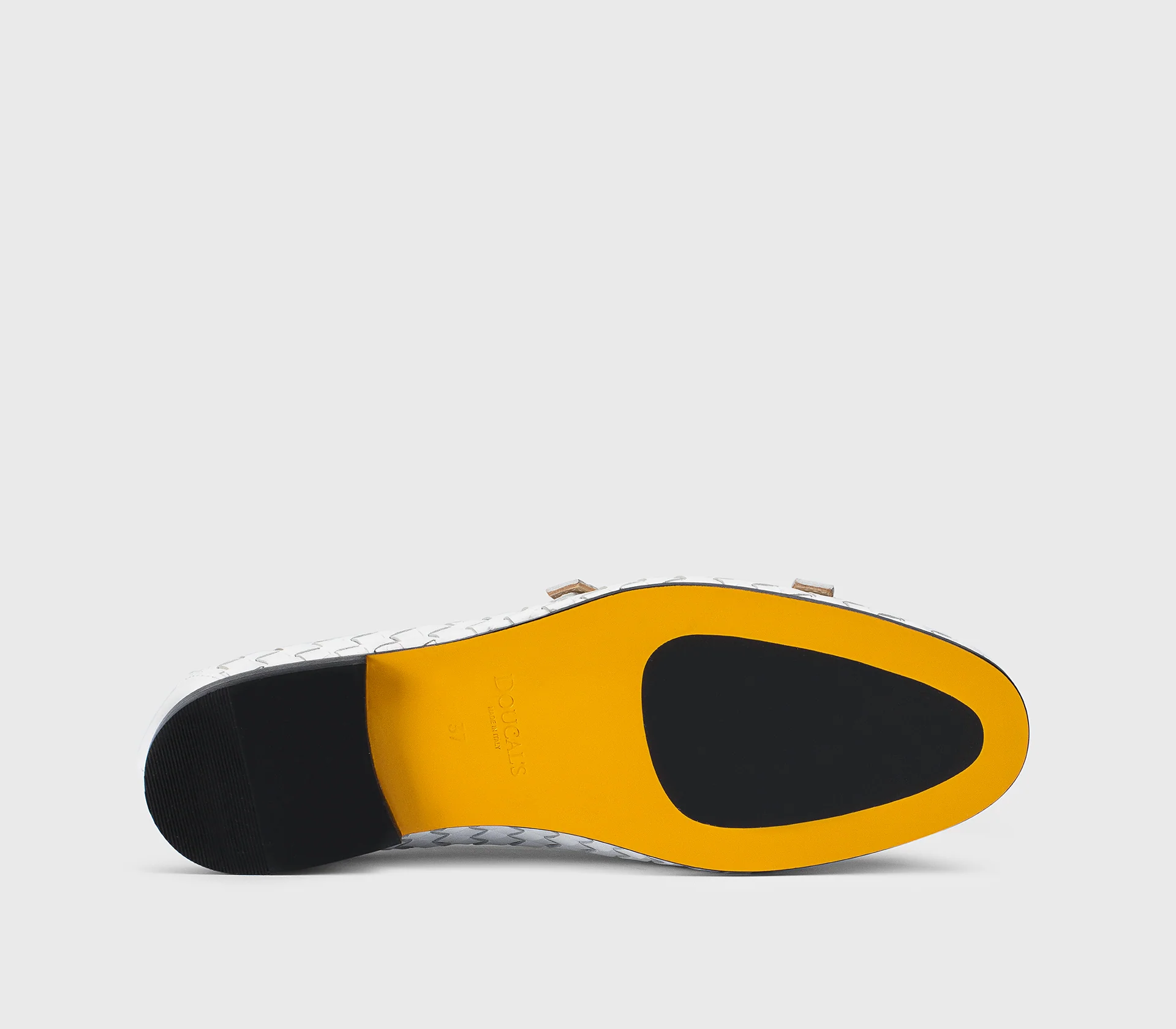 DD8633MEGNUF217NW00 - Mocassino doppia fibbia in pelle intrecciata bianco - Image 4