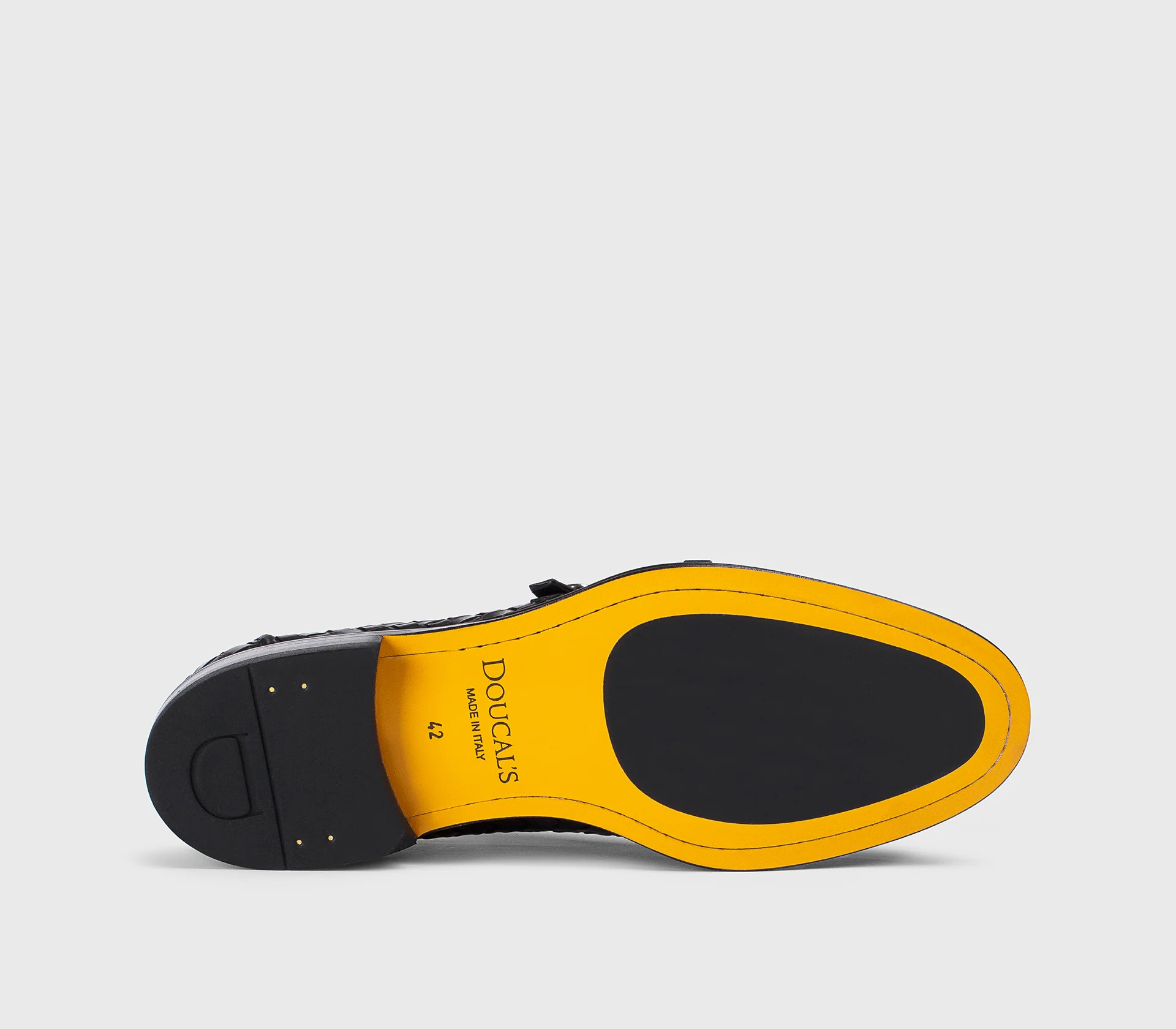 DU3412ORVNUY195NB00 - Mocassino doppia fibbia in pelle intrecciata blu - Image 4
