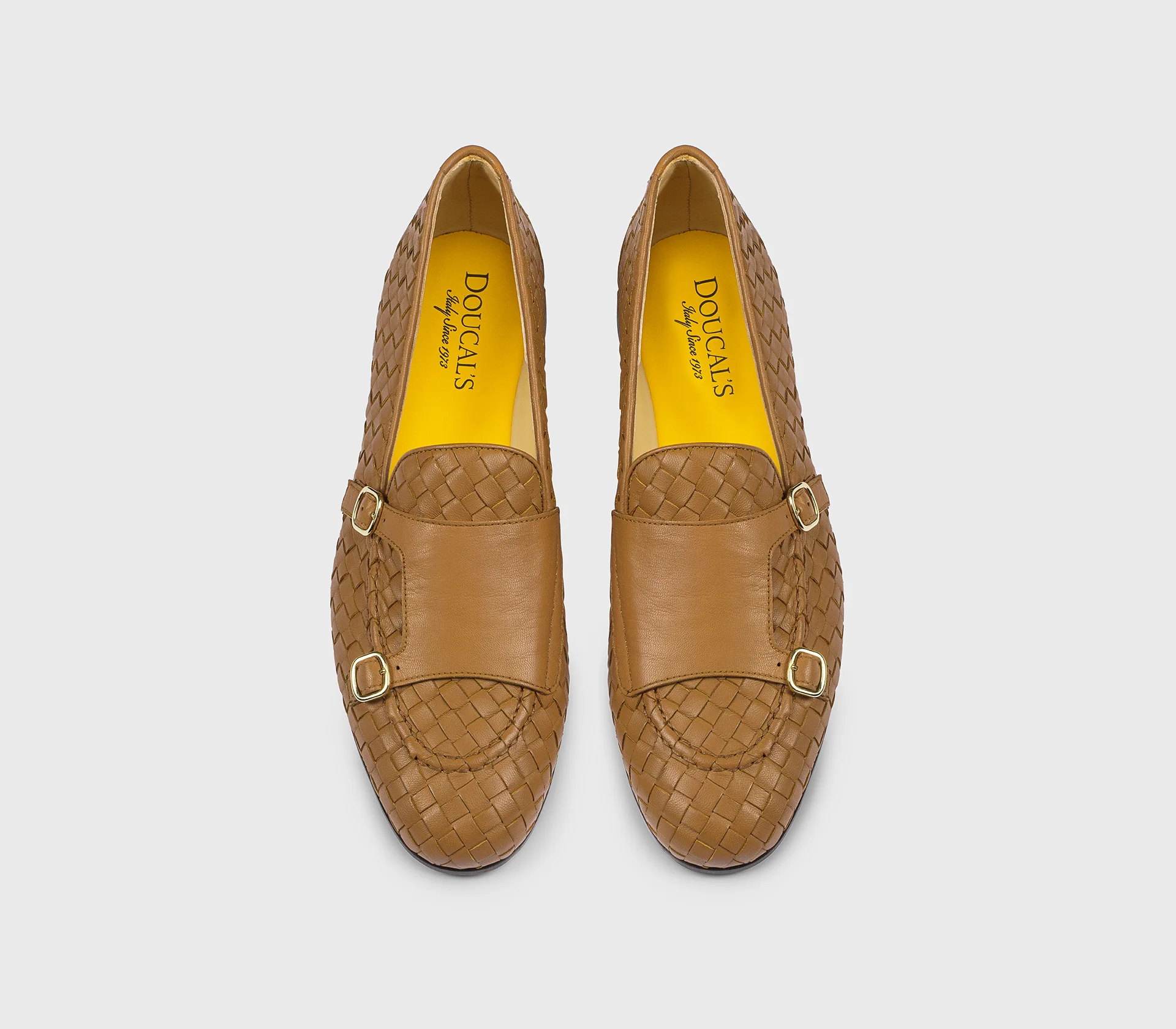 DD8633MEGNUF217TC06 - Mocassino doppia fibbia in pelle intrecciata marrone "noce" - Image 2