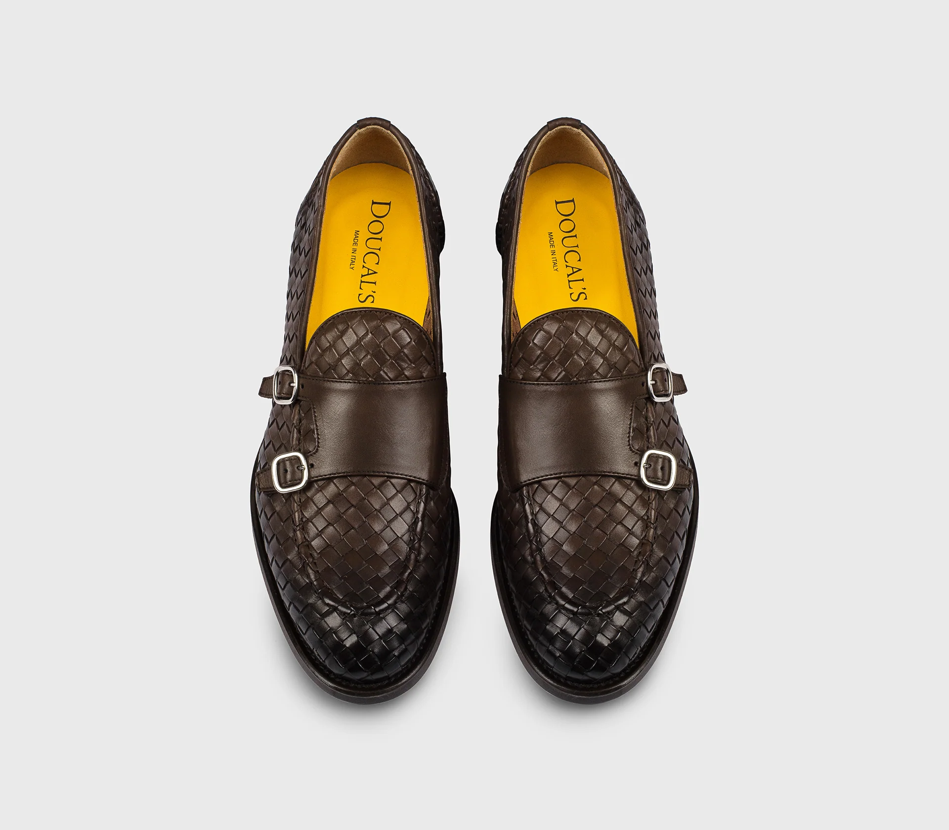 DU3412ORVNUY195TM00 - Mocassino doppia fibbia in pelle intrecciata testa di moro - Image 2