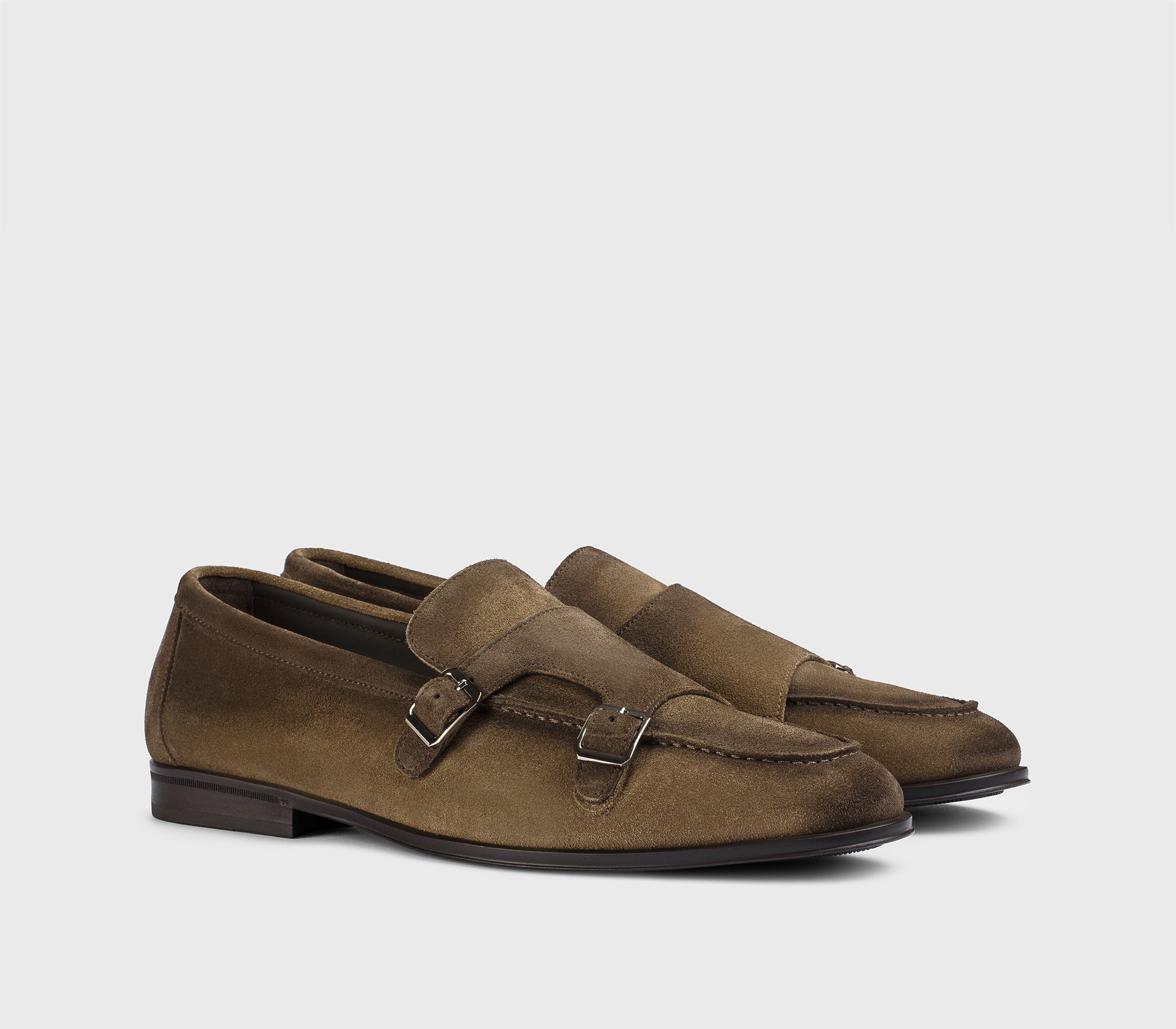 DU3384NOTTUY260TM08 - Mocassino doppia fibbia in suede cacao - Image 3
