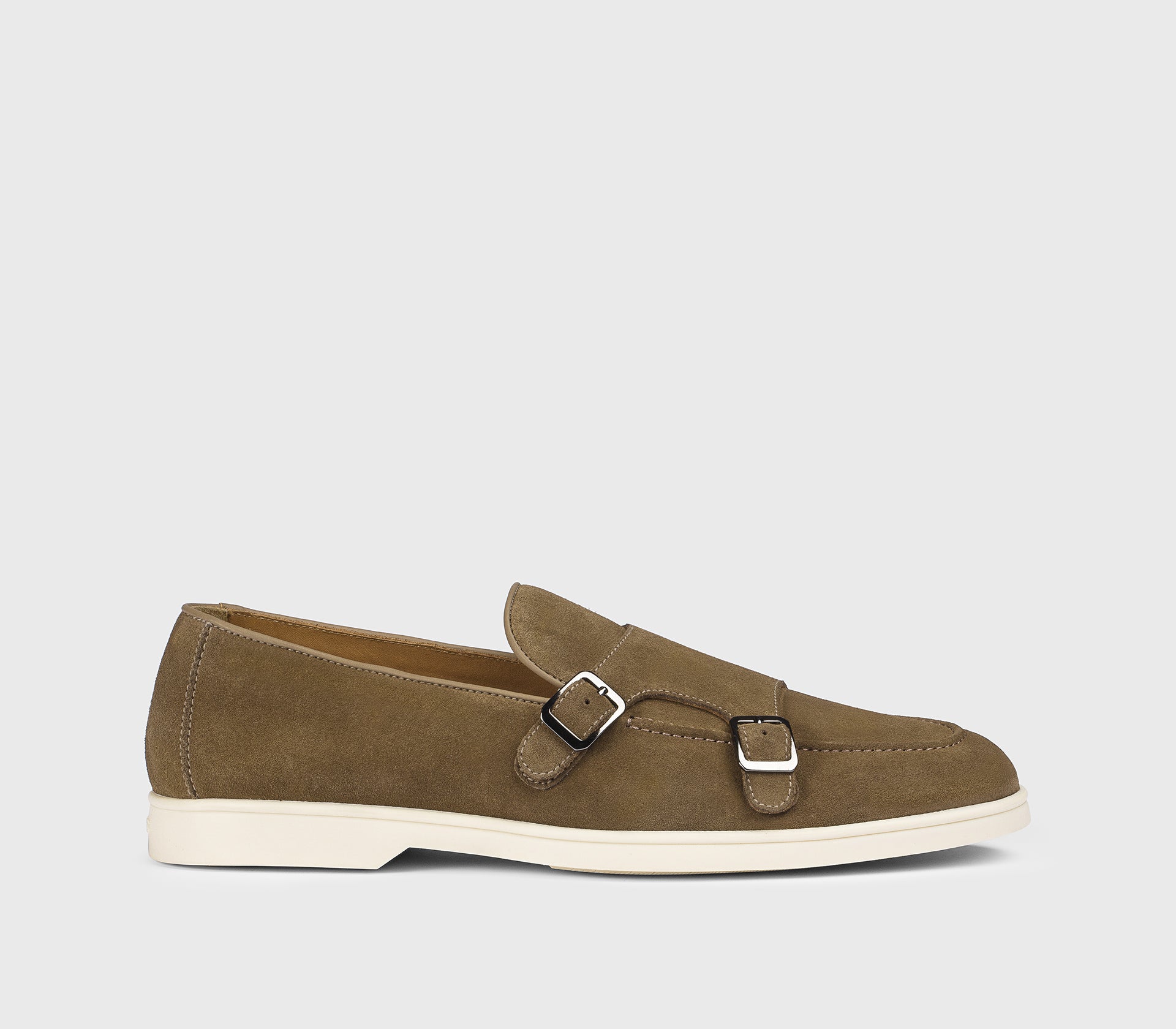 DU3414NWMAUY009GV31 - Mocassino doppia fibbia in suede palude