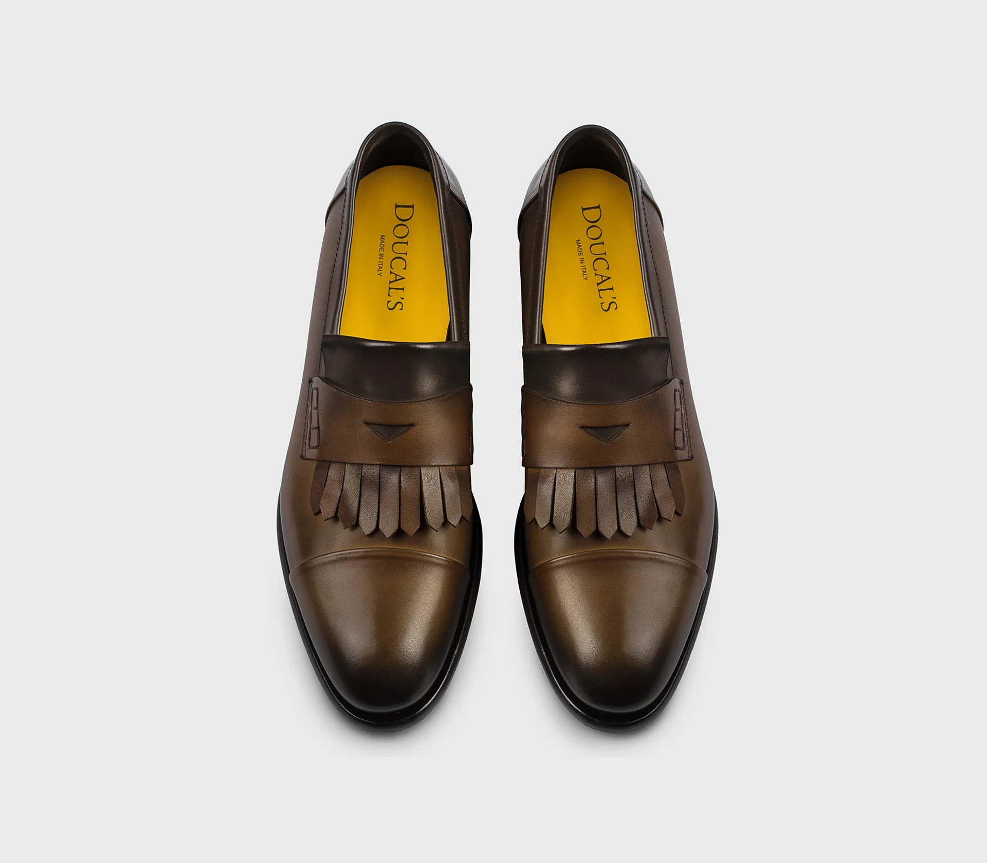 DU3478FREDUF159TM45 - Mocassino con frangia in pelle marrone "wood" - Image 2
