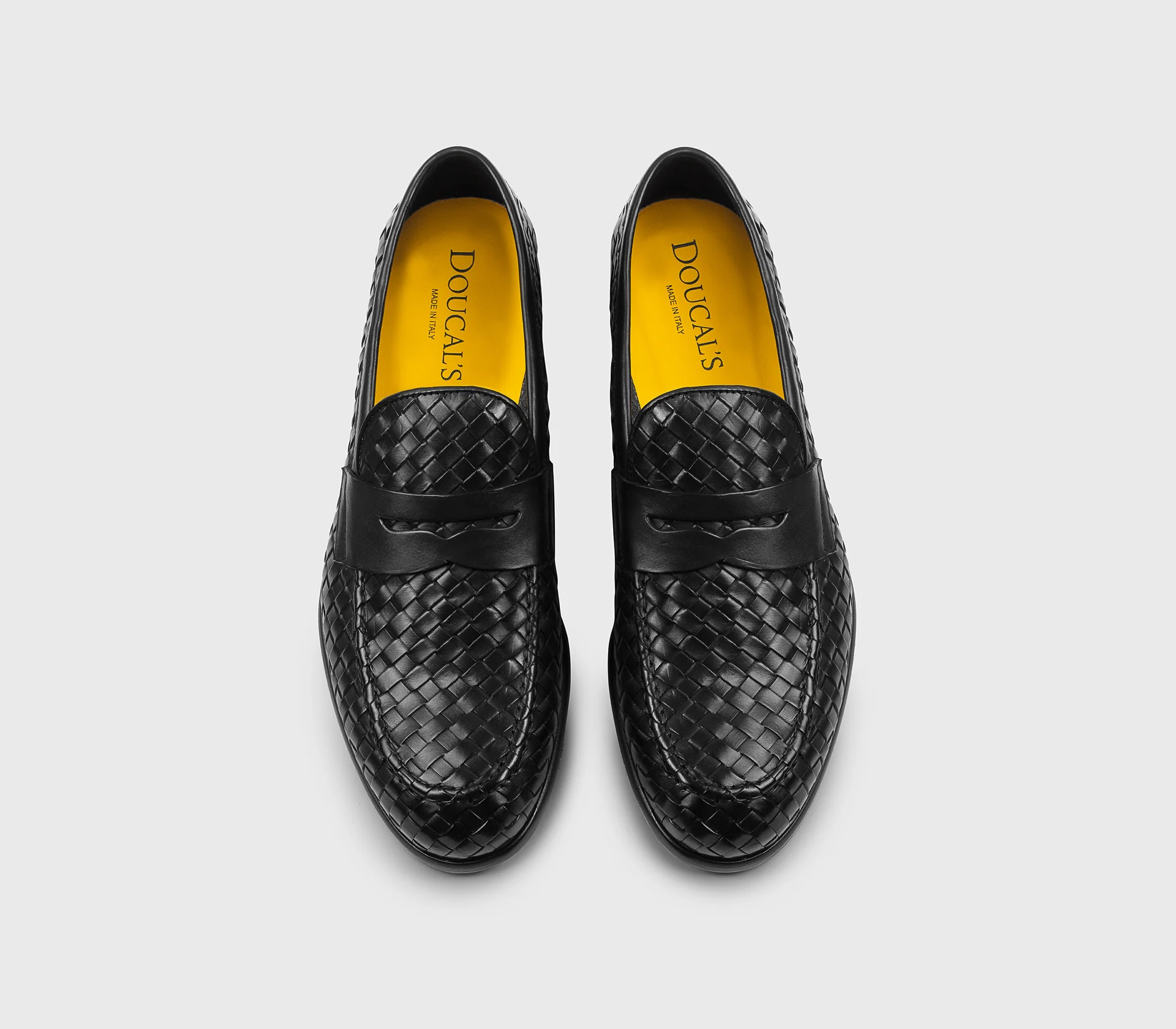 DU3266STRAUY195NN00 - Mocassino in pelle intrecciata nero - Image 2