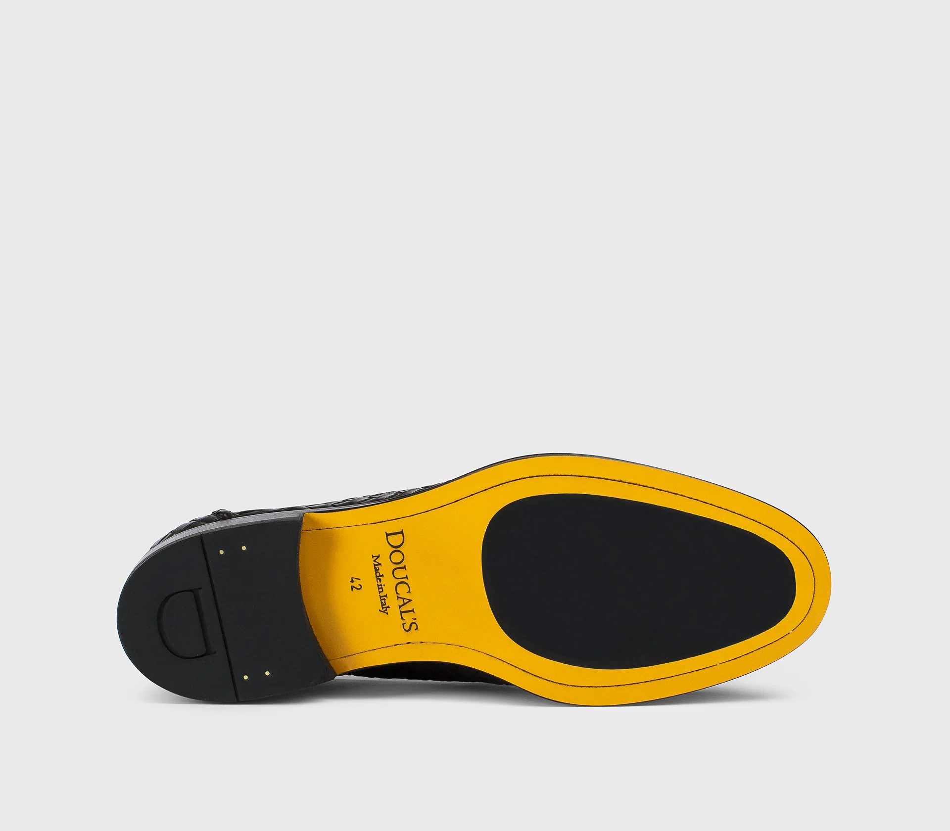 DU3159ORVNUY195TM00 - Mocassino intrecciato con nappine in pelle testa di moro - Image 4