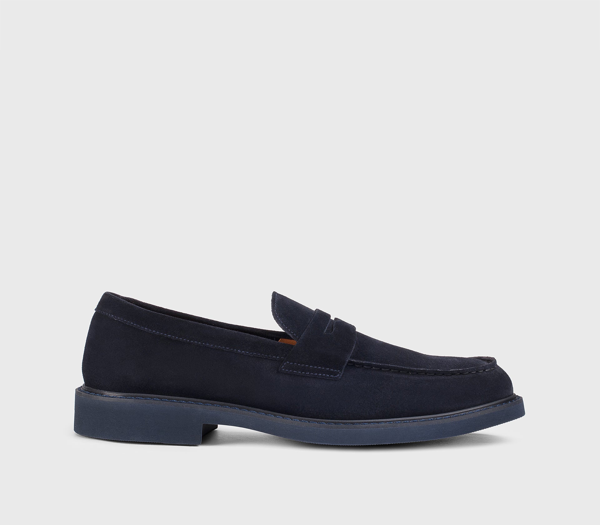 DU2405ROBEUY009BB00 - Mocassino in suede blu
