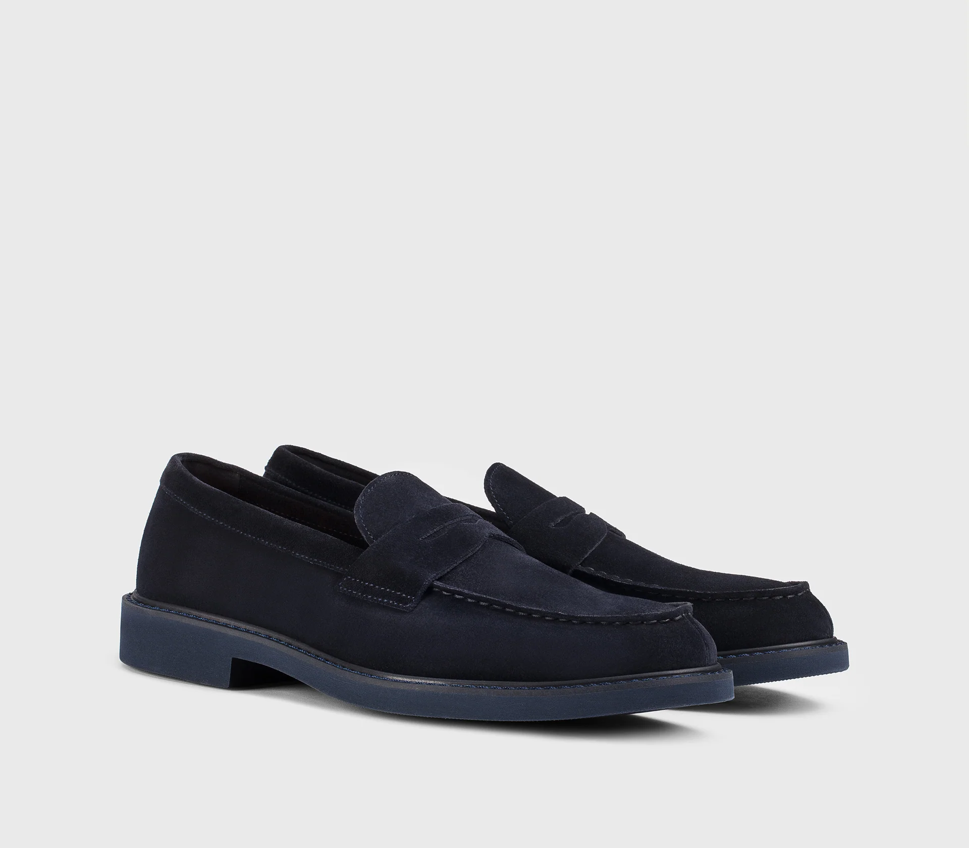 DU2405ROBEUY009BB00 - Mocassino in suede blu - Image 3