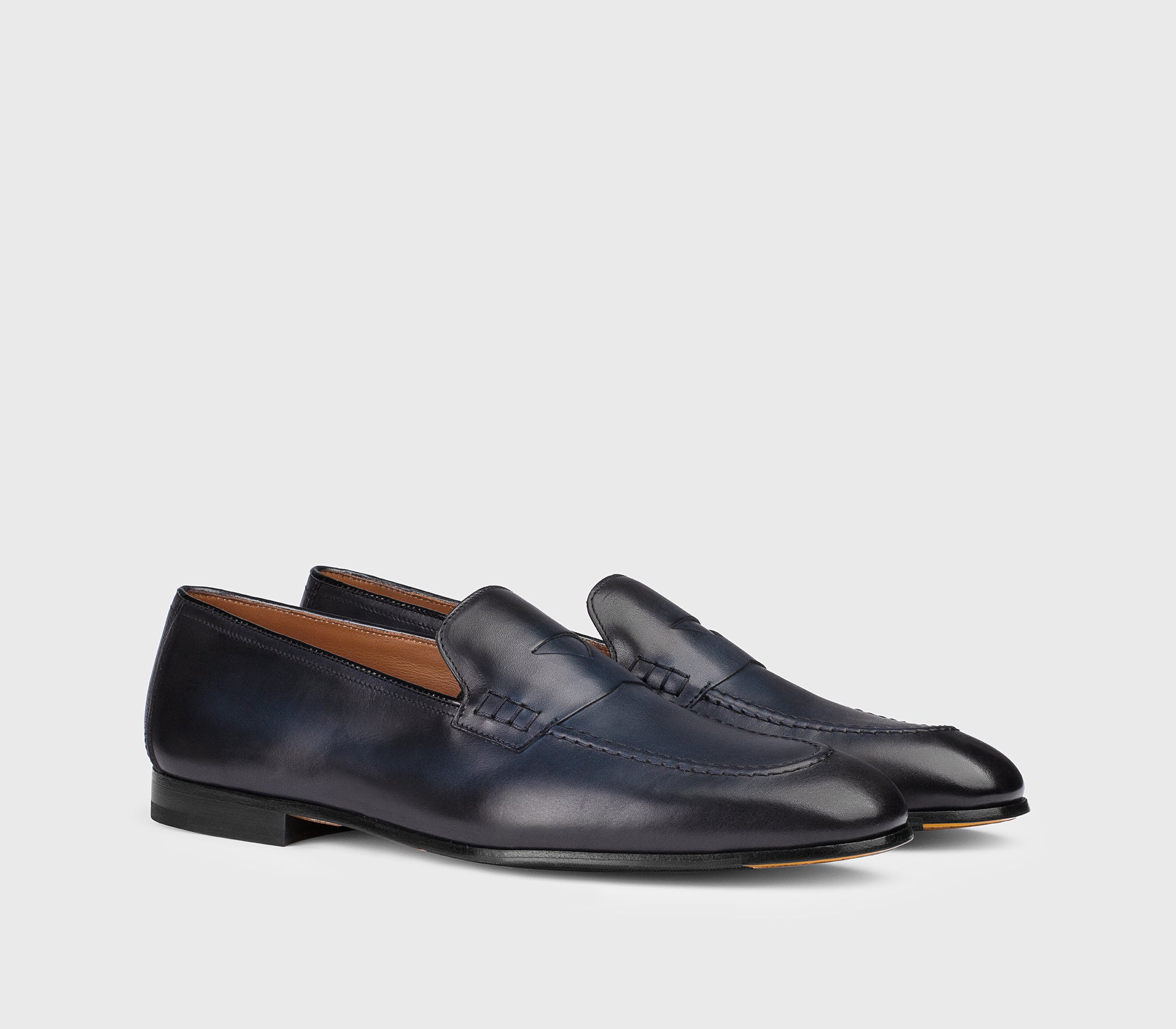 DU2983PANNUF159NB28 - Mocassino in pelle blu - Image 3