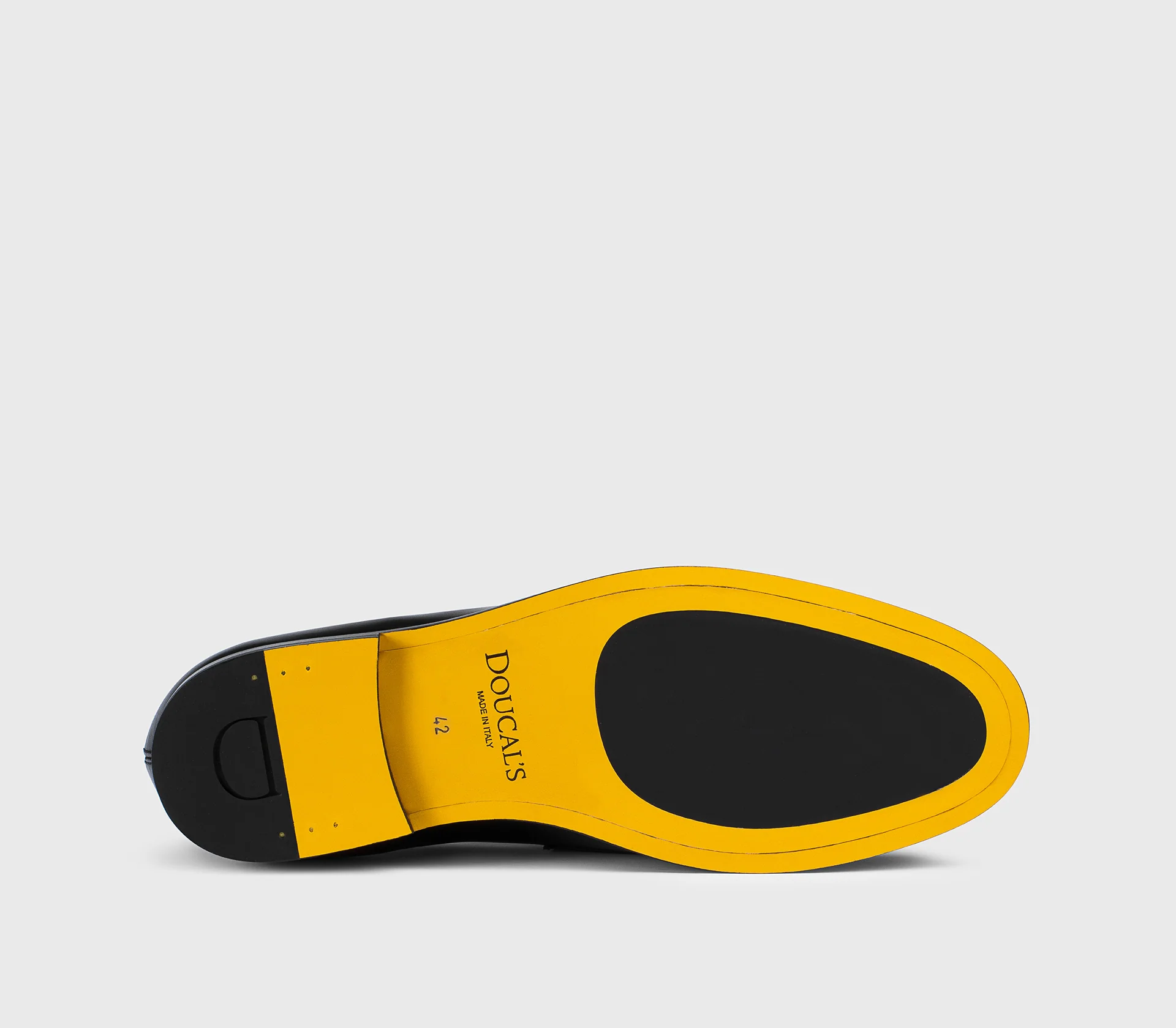 DU3260MARIPF326NN02 - Mocassino "Mario 50" in pelle bicolore nero e azzurro - Image 4
