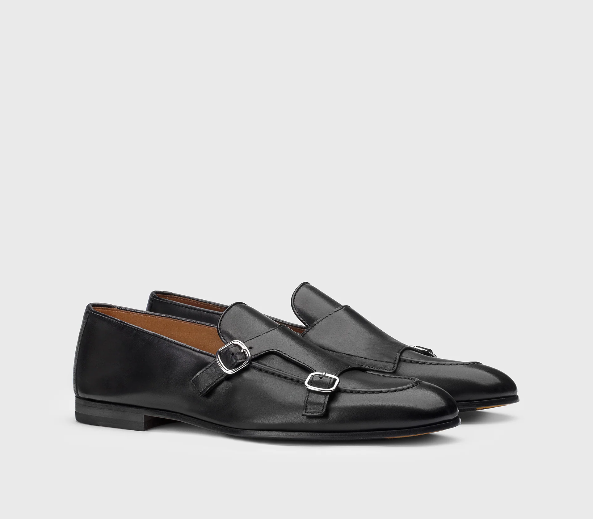 DU3160PANNUF159NN00 - Mocassino doppia fibbia in pelle nero - Image 3