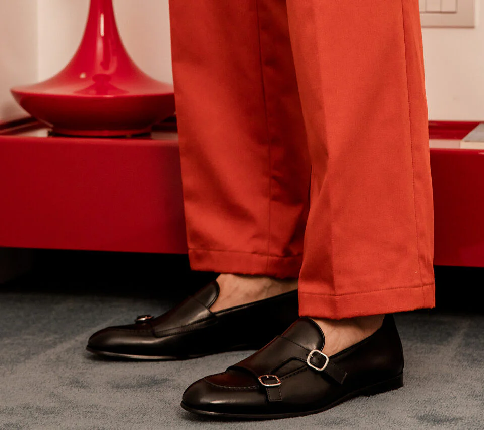 DU3160PANNUF159NN00 - Mocassino doppia fibbia in pelle nero - Image 5