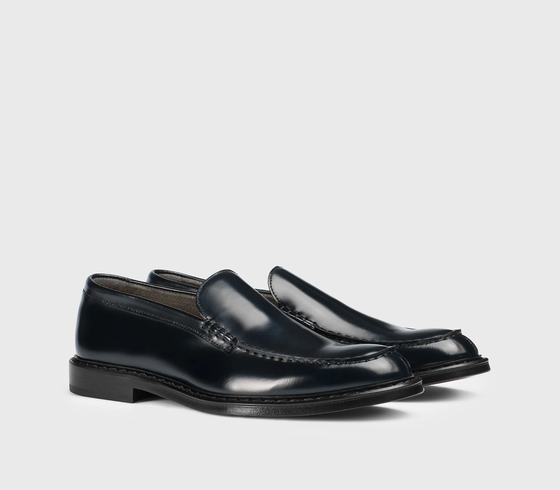 DU3008PHOEUY007NB02 - Mocassino in pelle blu - Image 3