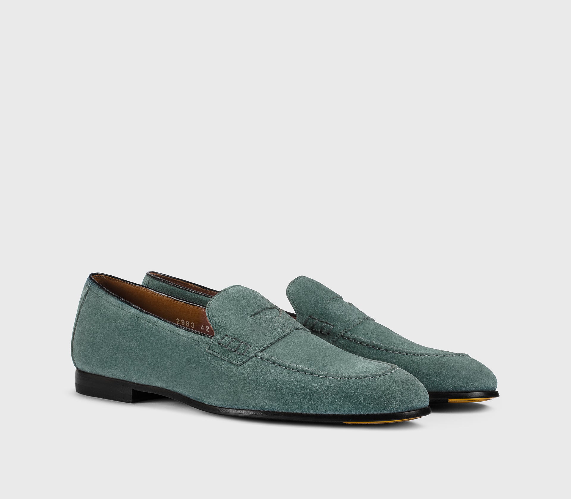 DU2983PANNUF009NB34 - Mocassino in suede blu - Image 3