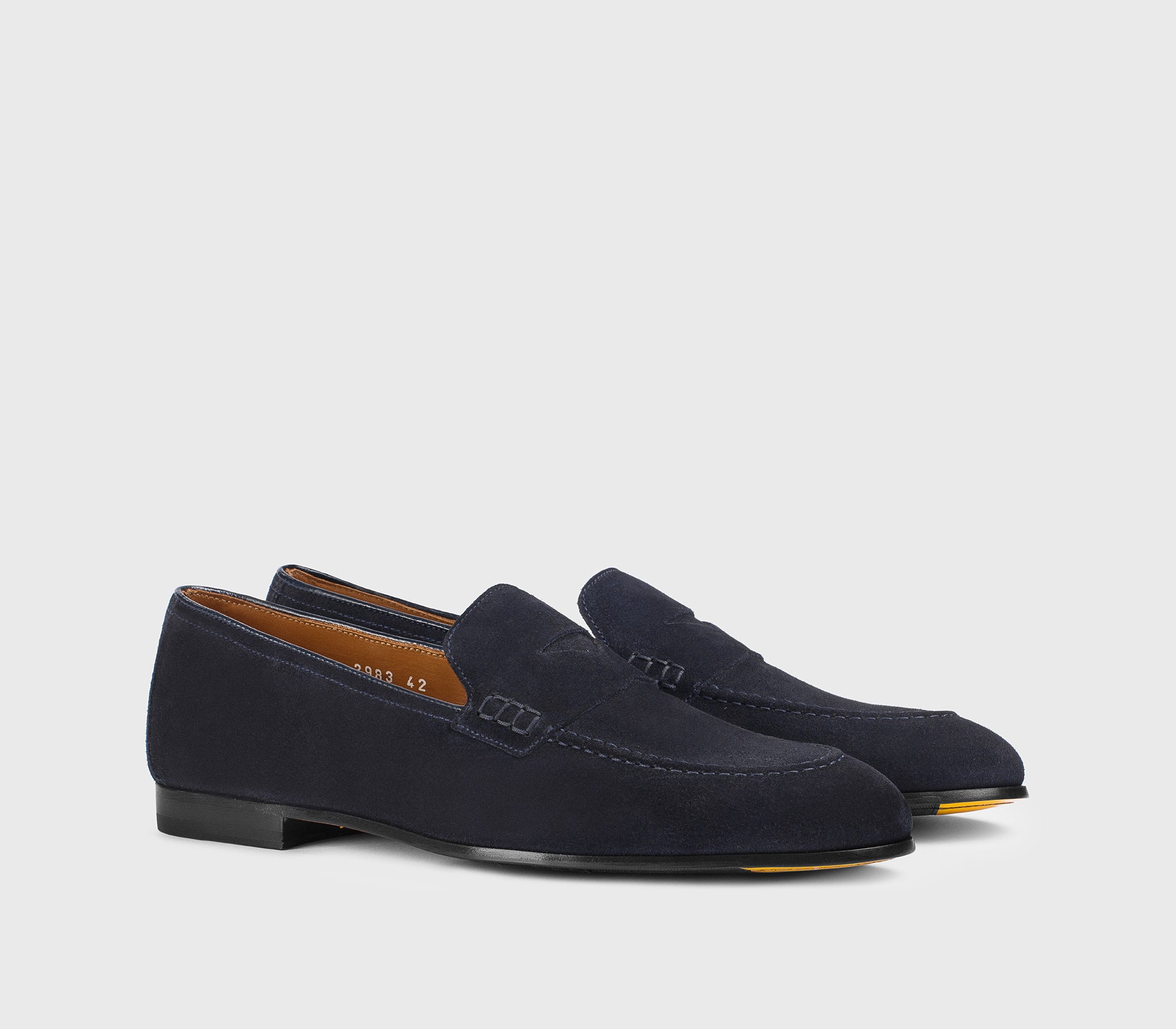 DU2983PANNUF009NB00 - Mocassino in suede blu - Image 3