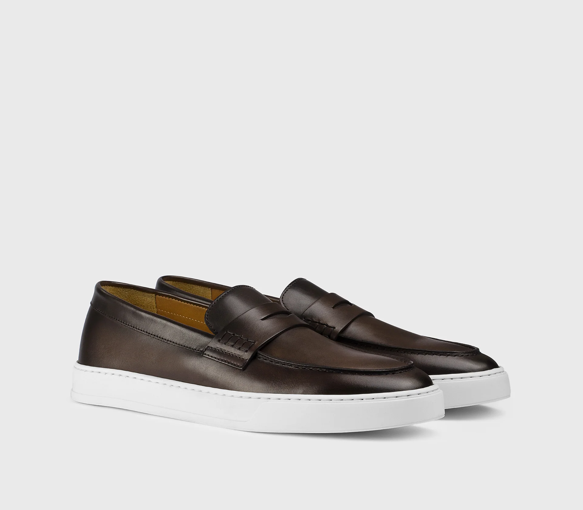 DU3546STEVUY159EM29 - Mocassino slip-on con mascherina in pelle testa di moro - Image 3
