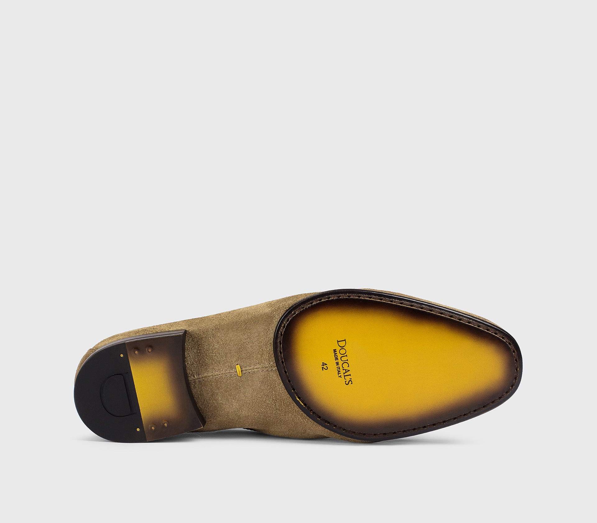 DU3521TAORUZ274TC52 - Mocassino in suede con infilature a treccia beige "sesamo" - Image 4