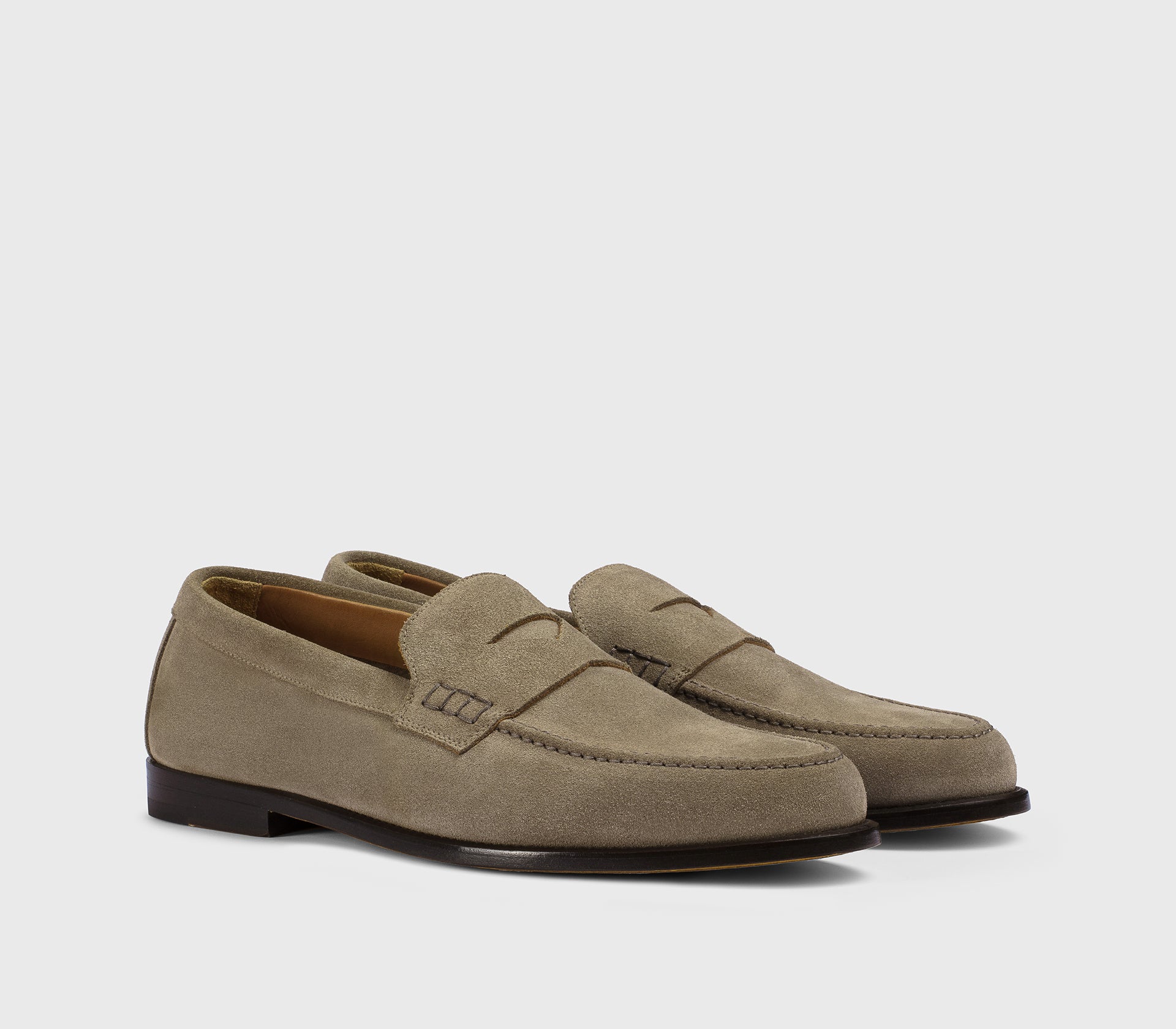 DU3397MARIUY009MC30 - Mocassino "Mario 50" in suede camel - Image 3