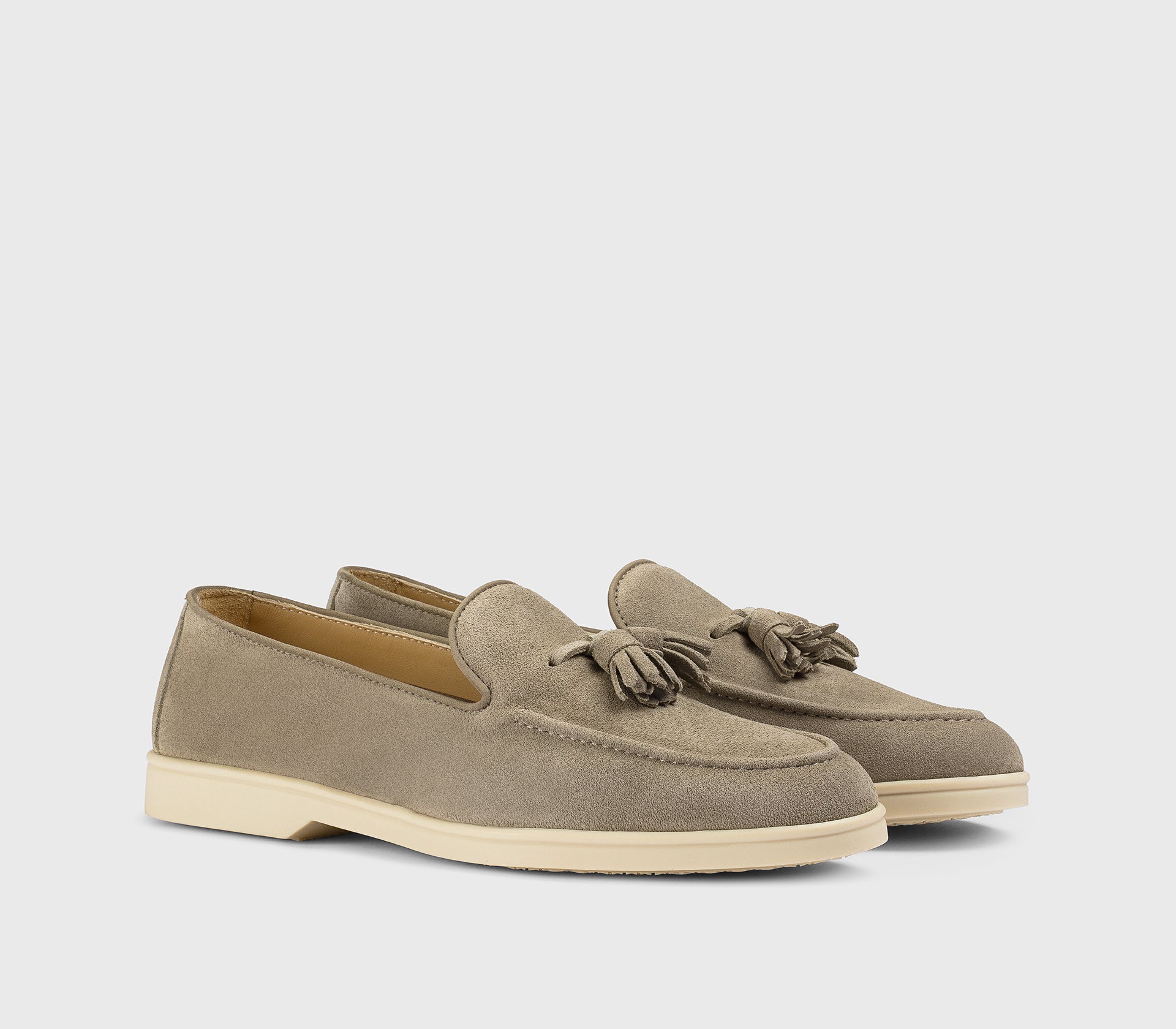 DD8896JOANUY229GM20 - Mocassino con nappine in suede fango - Image 3