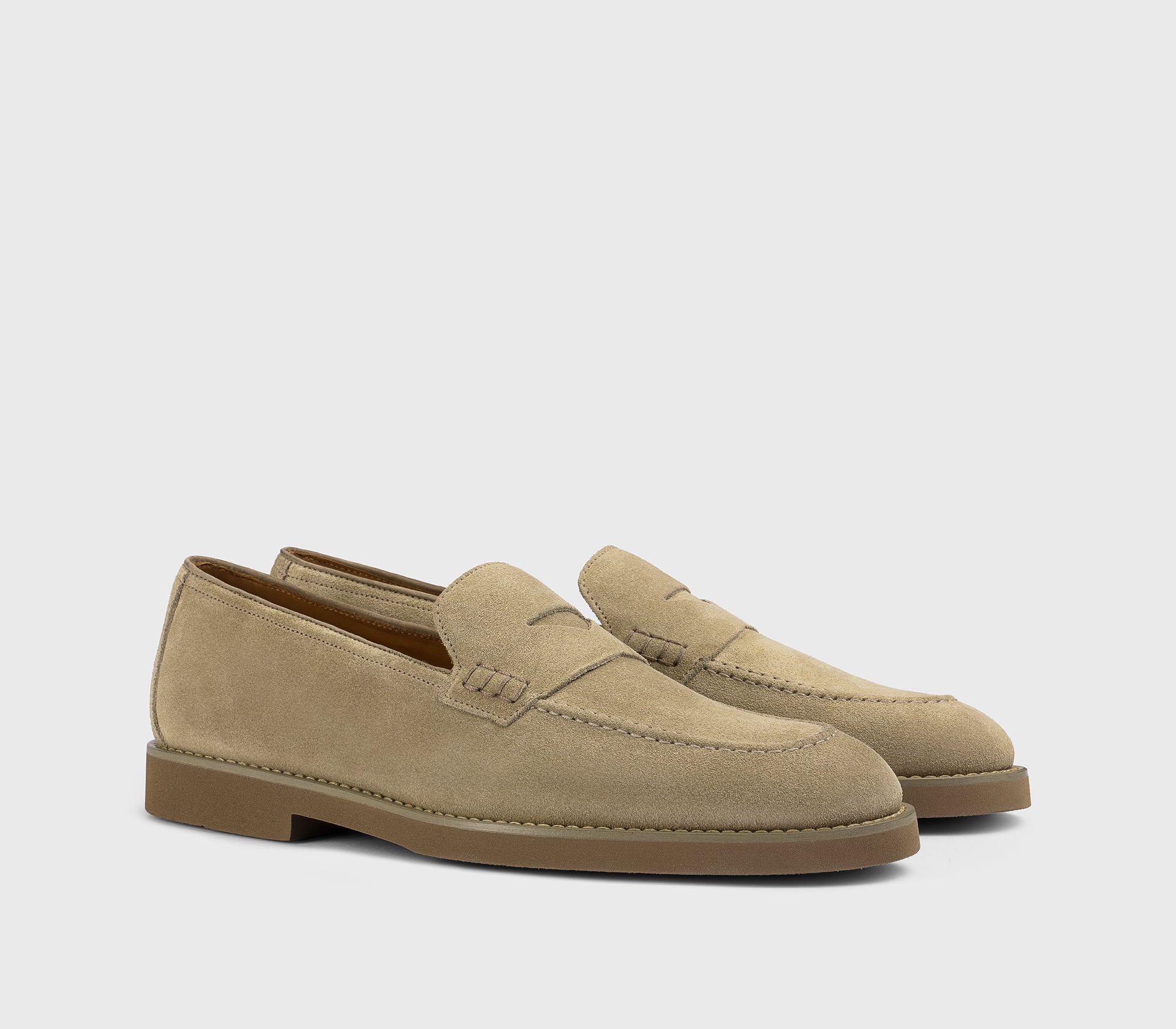 DU3294SALOUF009ZC15 - Mocassino in suede sabbia - Image 3