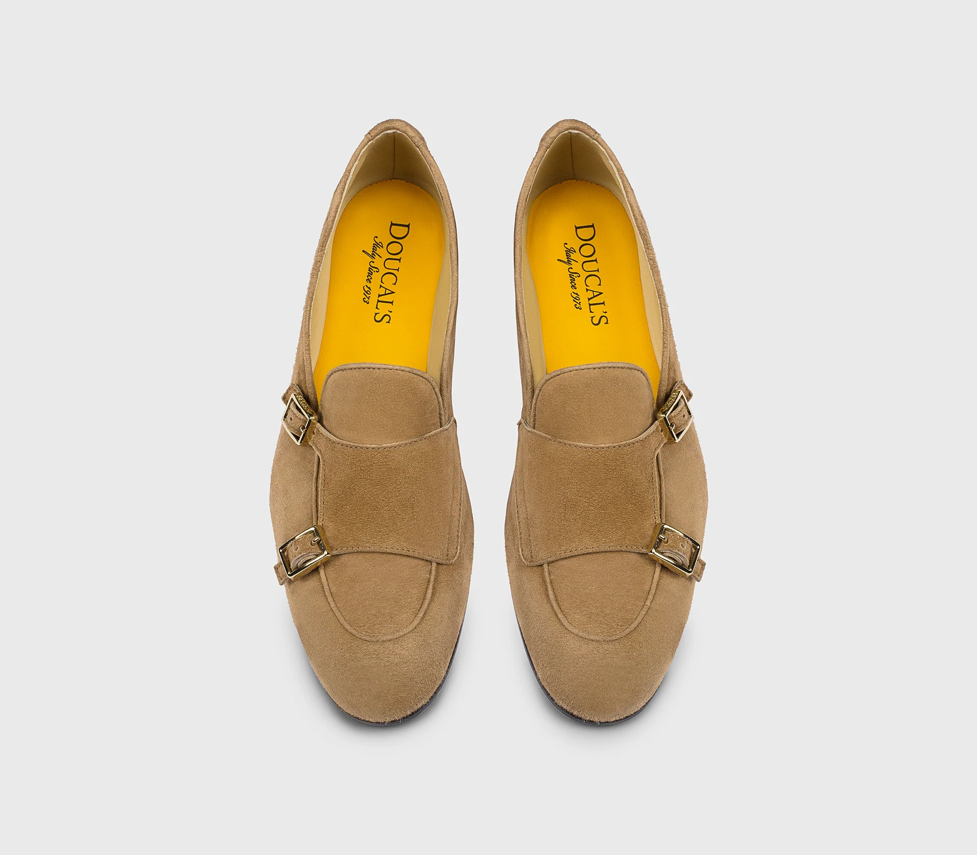 DD8877MEGNUF278NC53 - Mocassino doppia fibbia in suede "teddy" beige - Image 2