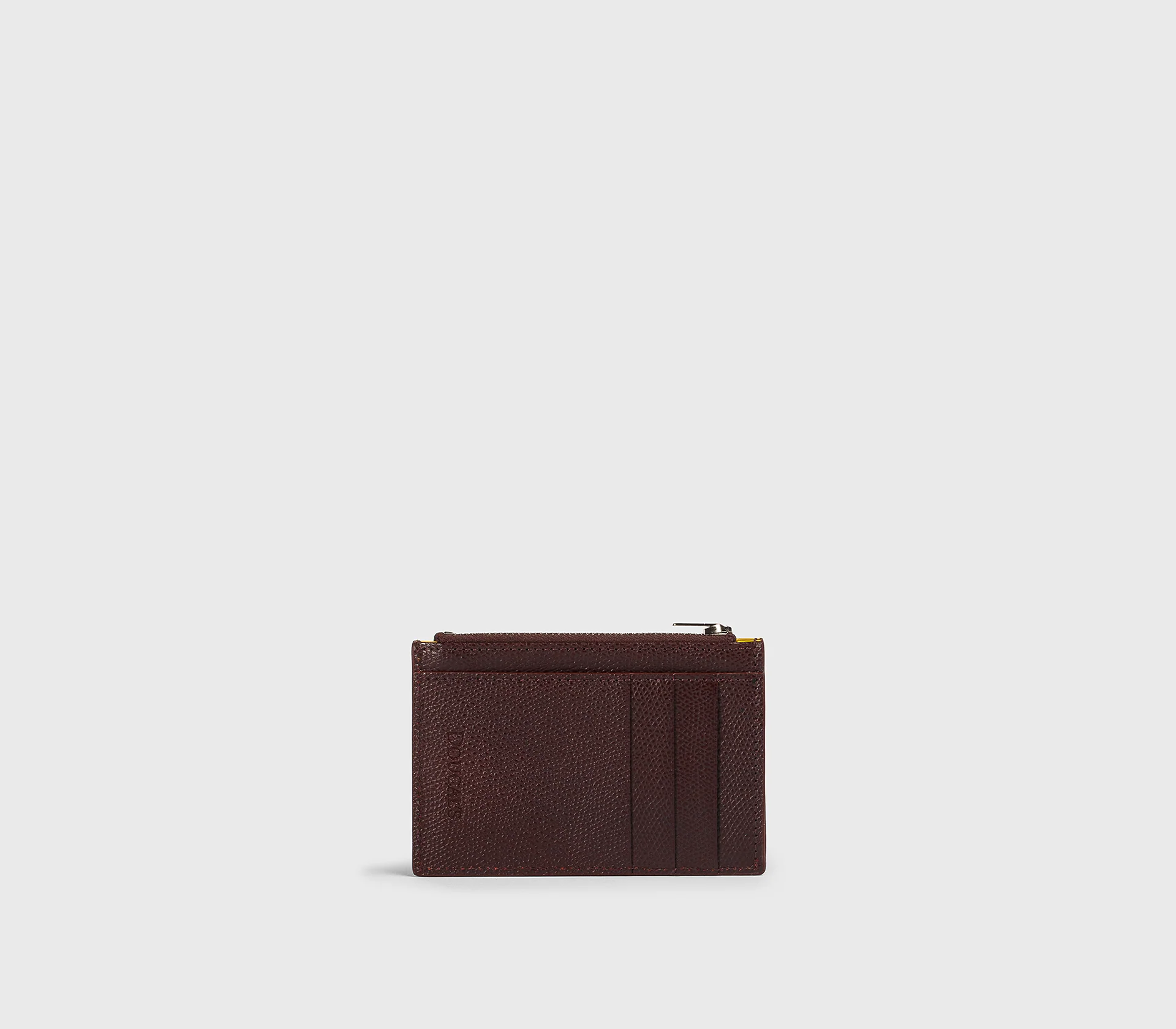 Porta carte e monete in pelle palmellata bordeaux - Image 3
