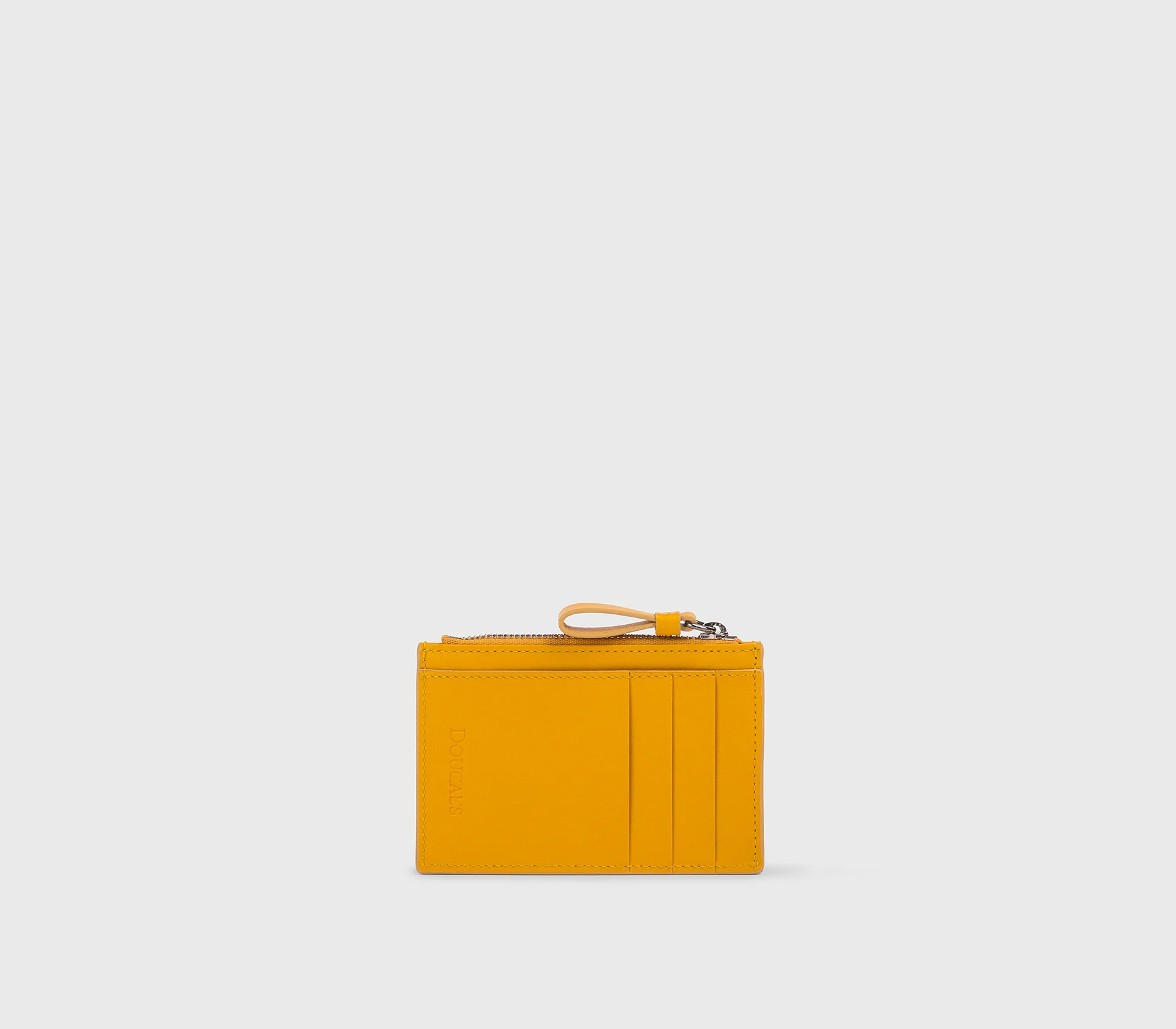 Porta carte e monete in pelle giallo - Image 3