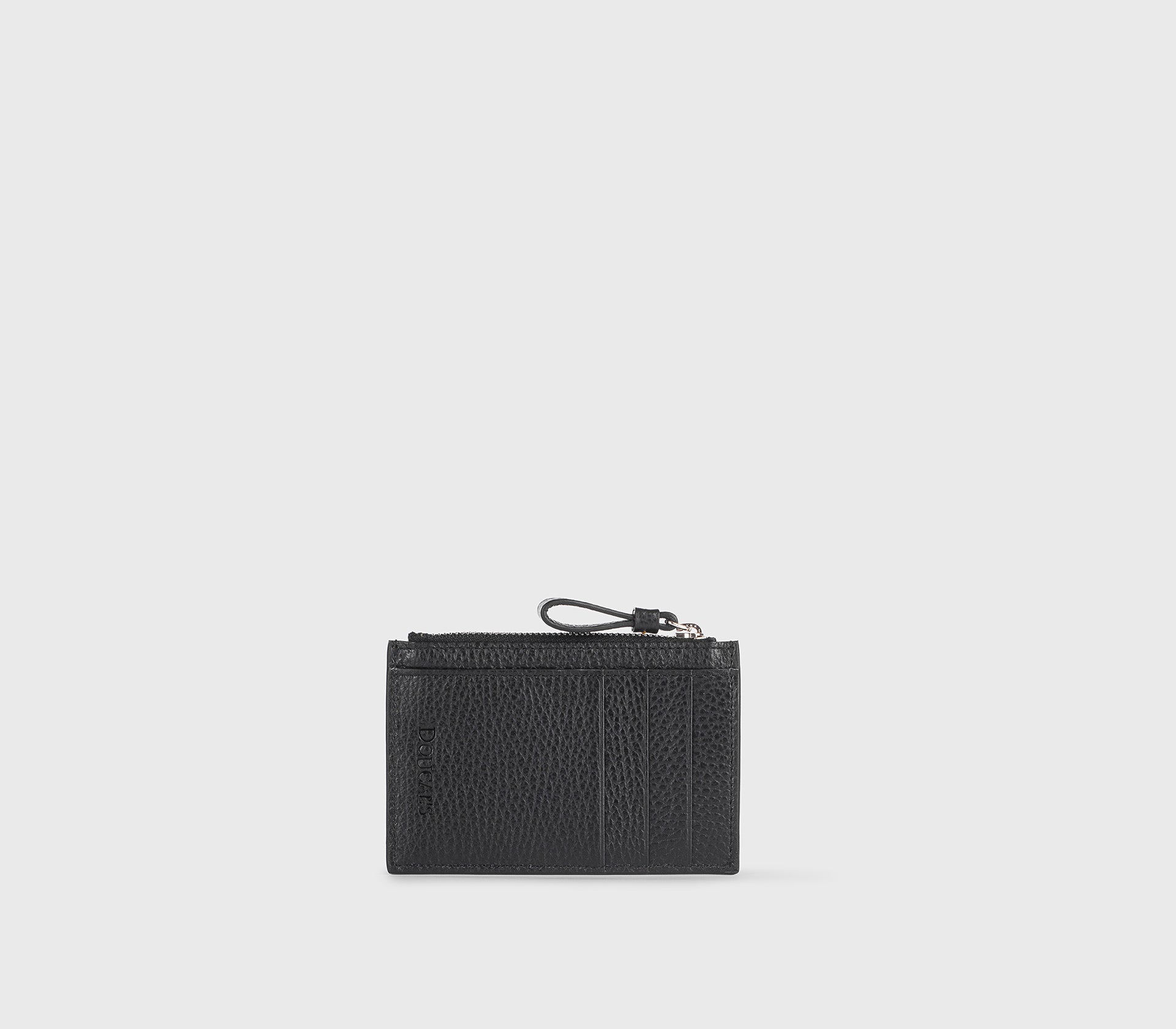 Porta carte e monete in pelle bottalata nero - Image 3