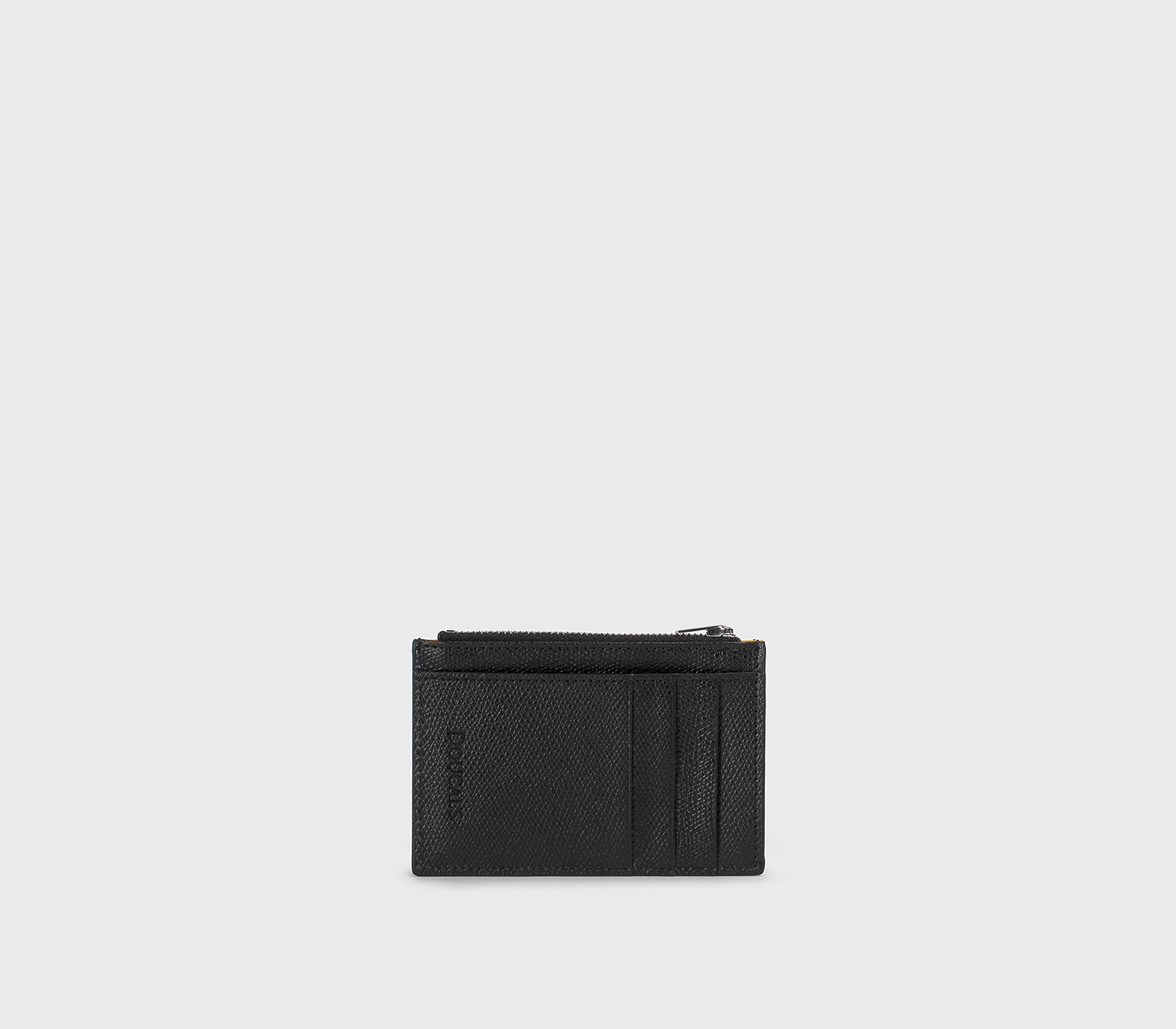 Porta carte e monete in pelle palmellata nero - Image 3