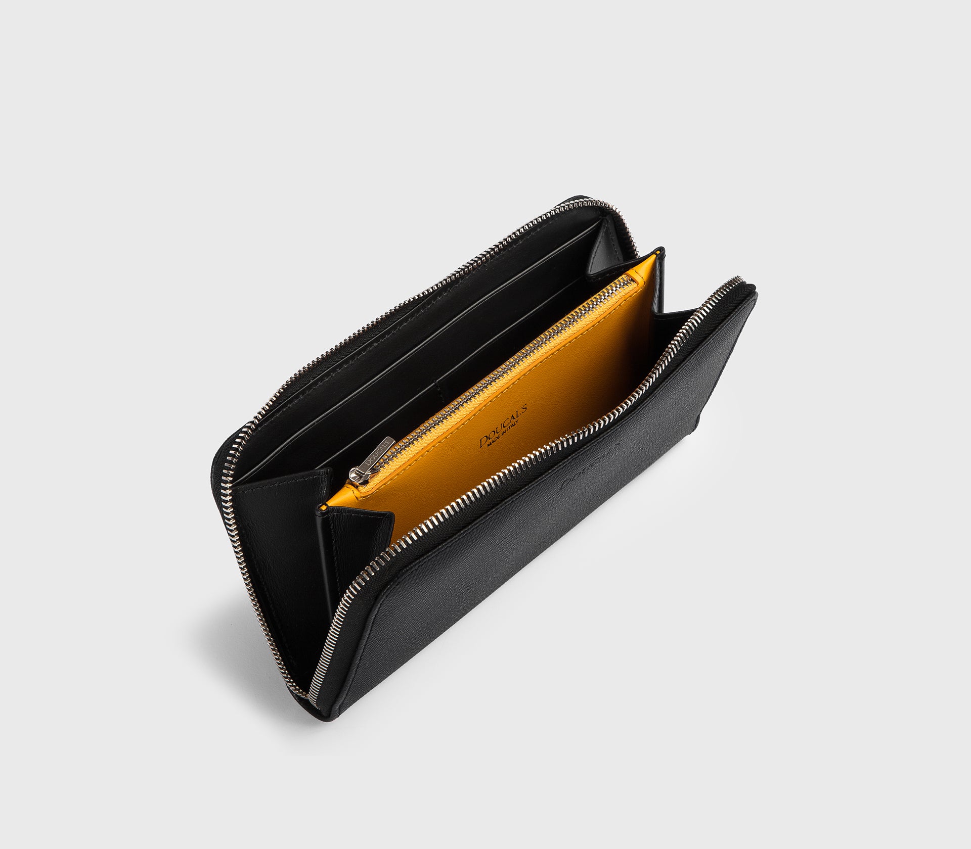 Portafoglio continental in pelle palmellata nero - Image 2