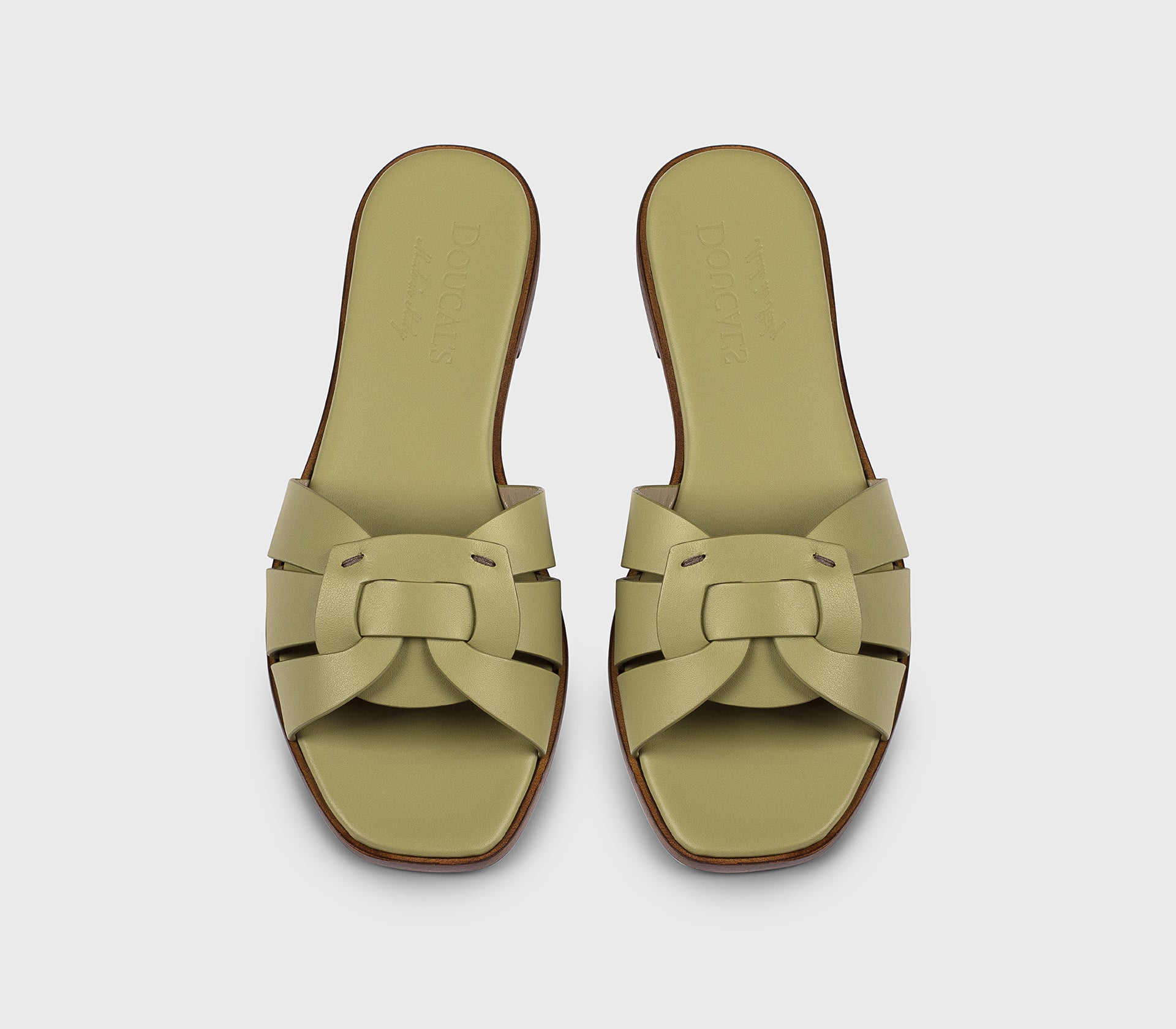 DD8696DEGNUF073MV39 - Sandalo in pelle verde "leave" - Image 2