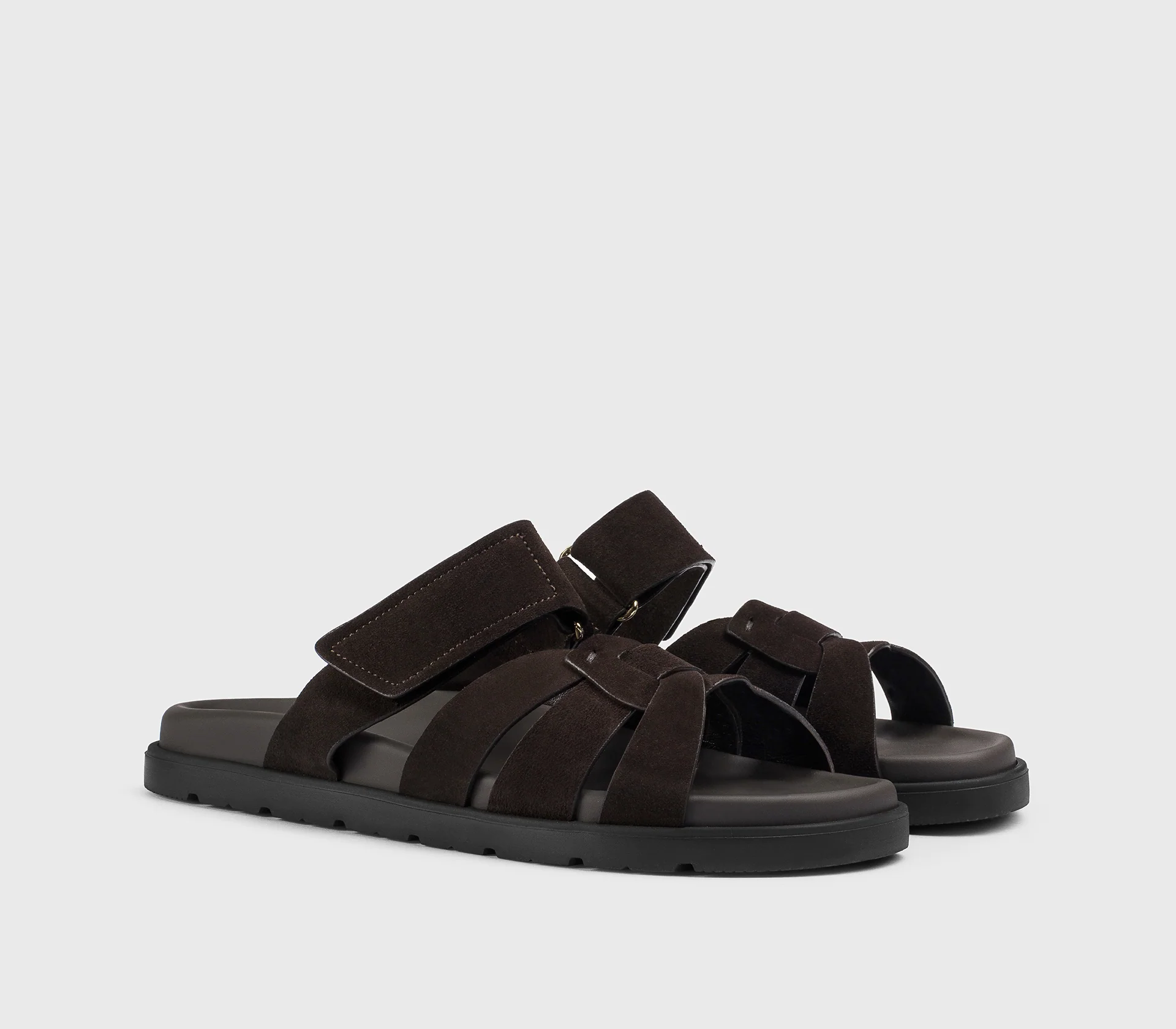 DD8890MATIUF229NL03 - Sandalo multifascia in suede mogano - Image 3