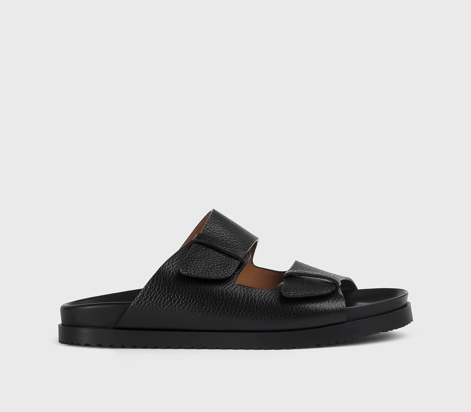 DU3297NECKPF704NN00 - Sandalo con doppia fascia in pelle nero