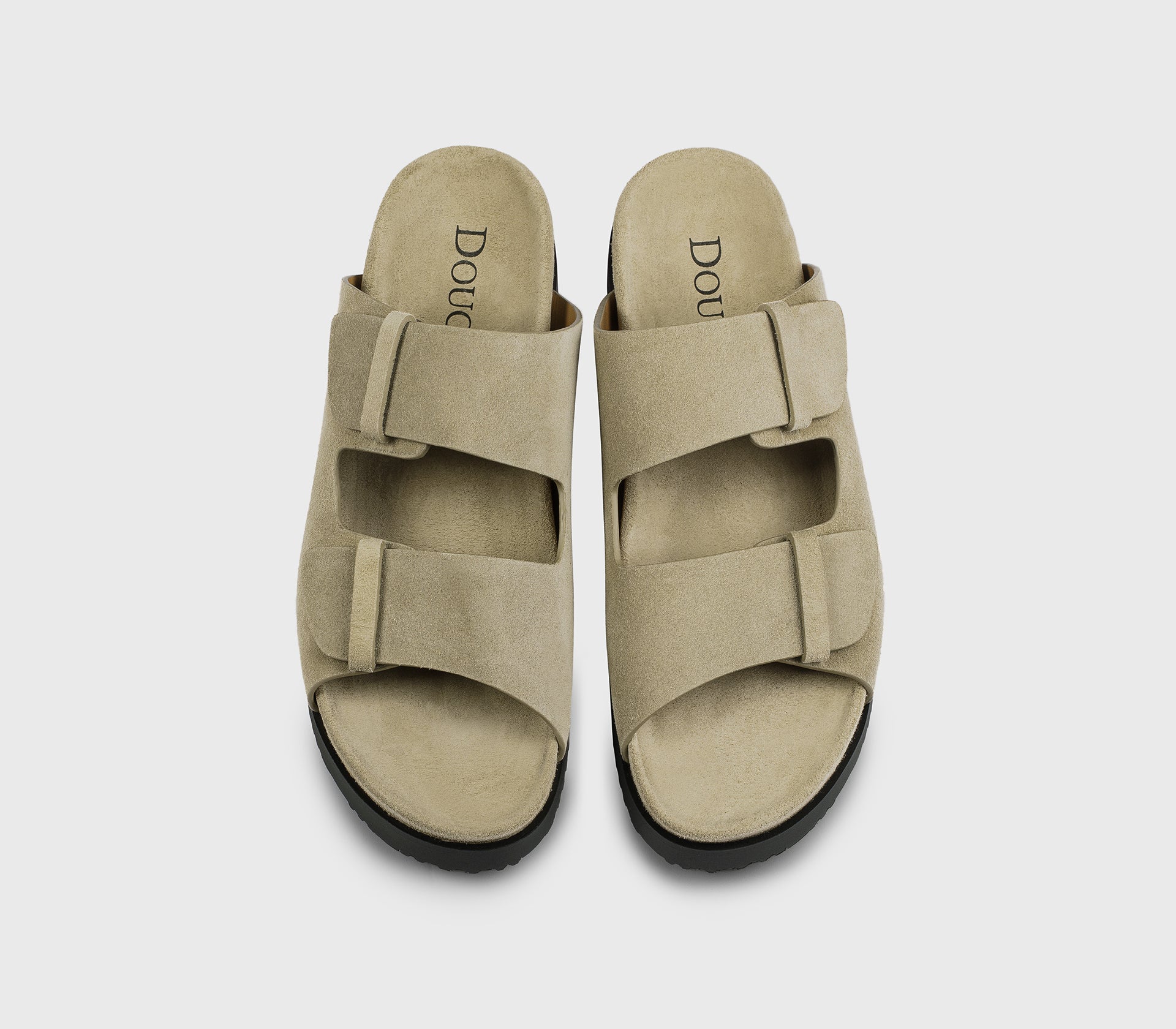 DU3297NECKPF772NC15 - Sandalo con doppia fascia in suede sabbia - Image 2